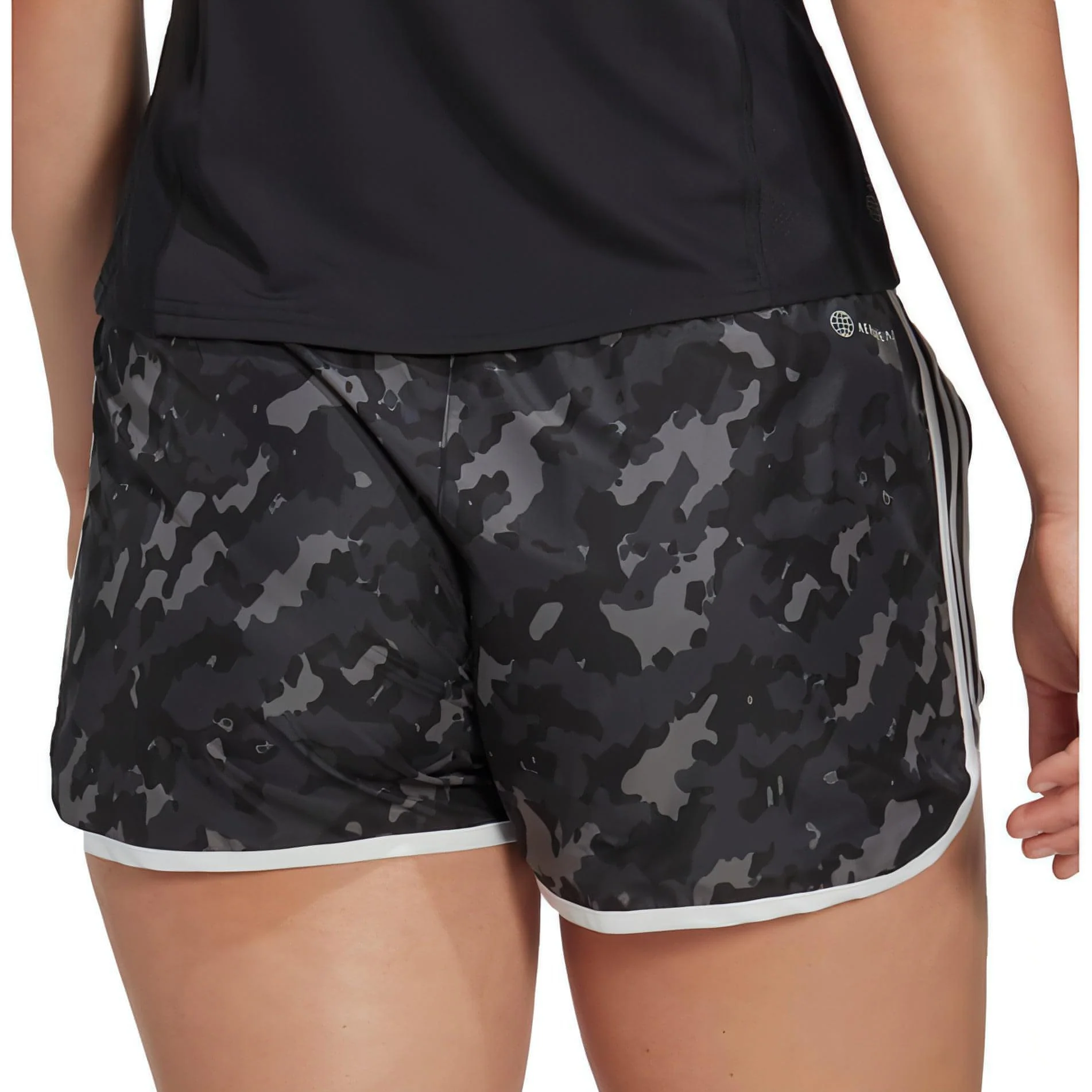 adidas 3 Inch Marathon 20 Womens Running Shorts - Grey - Image 2