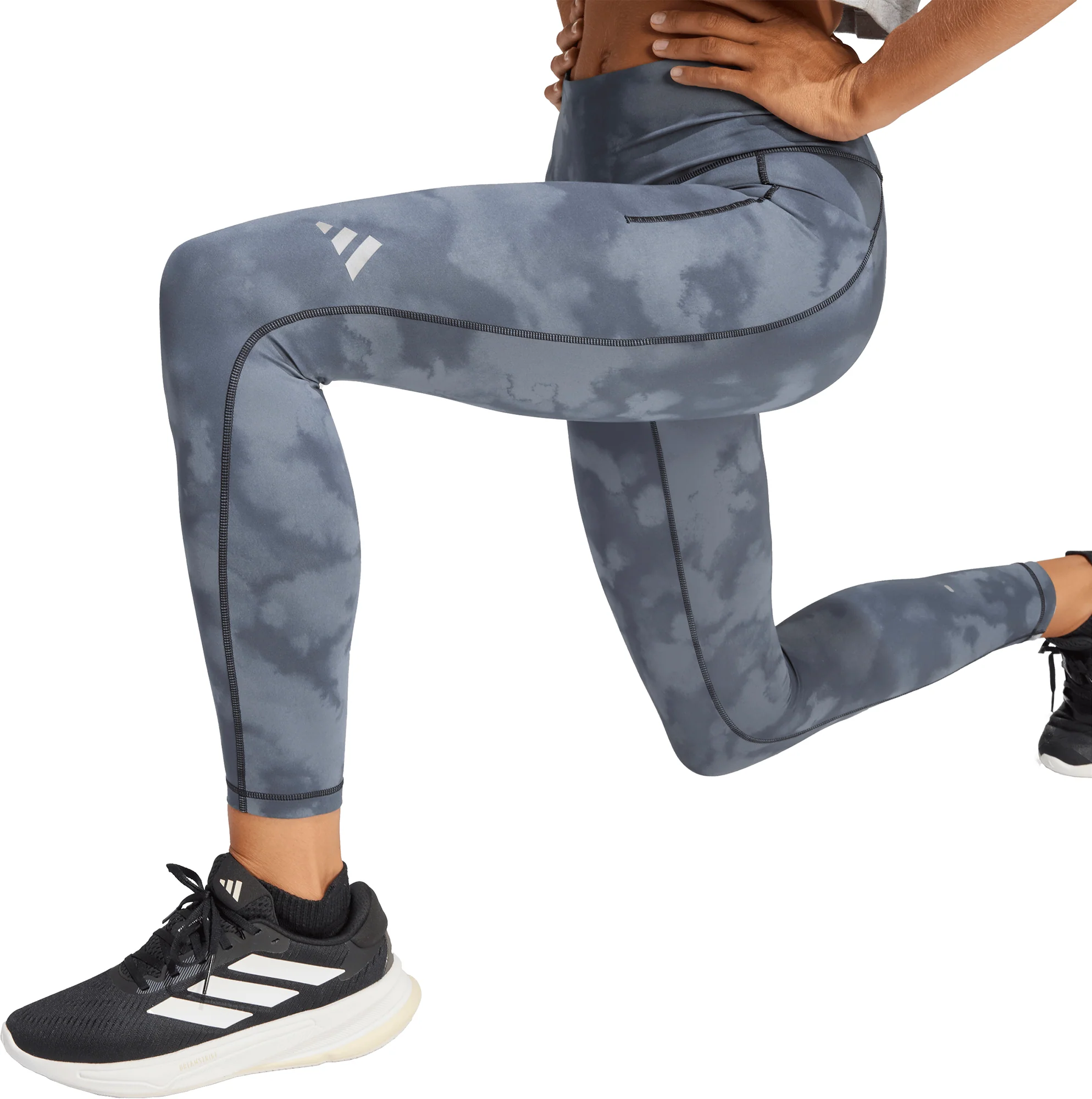 adidas Adi365 ClimaCool AOP Womens 7/8 Running Tights - Black - Image 3