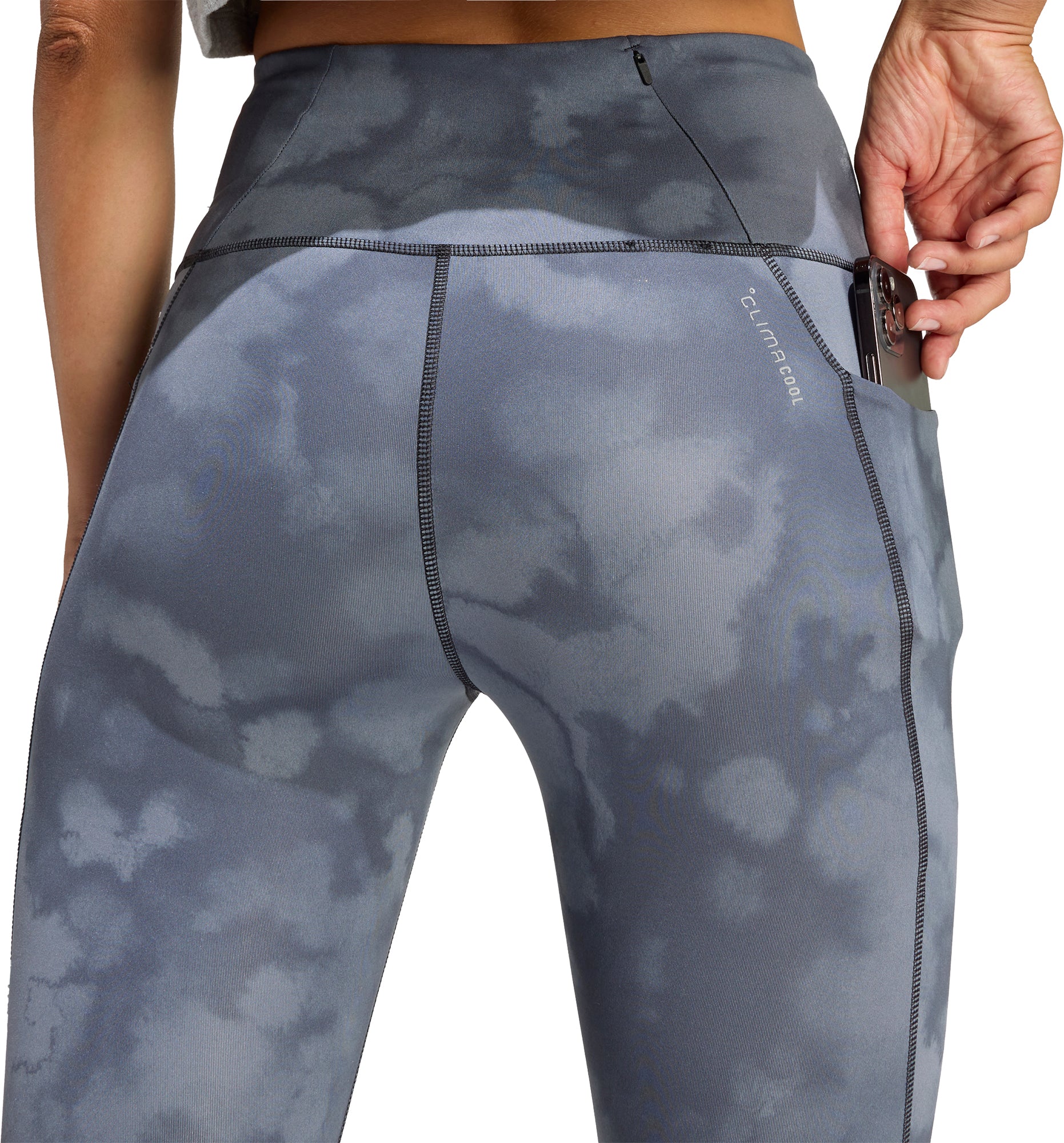 adidas Adi365 ClimaCool AOP Womens 7/8 Running Tights - Black - Image 4