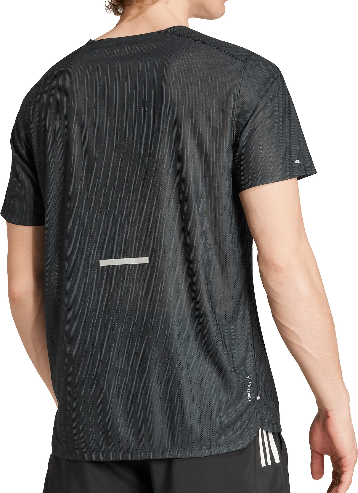 adidas Adi365 ClimaCool+ Short Sleeve Mens Running Top - Black - Image 2
