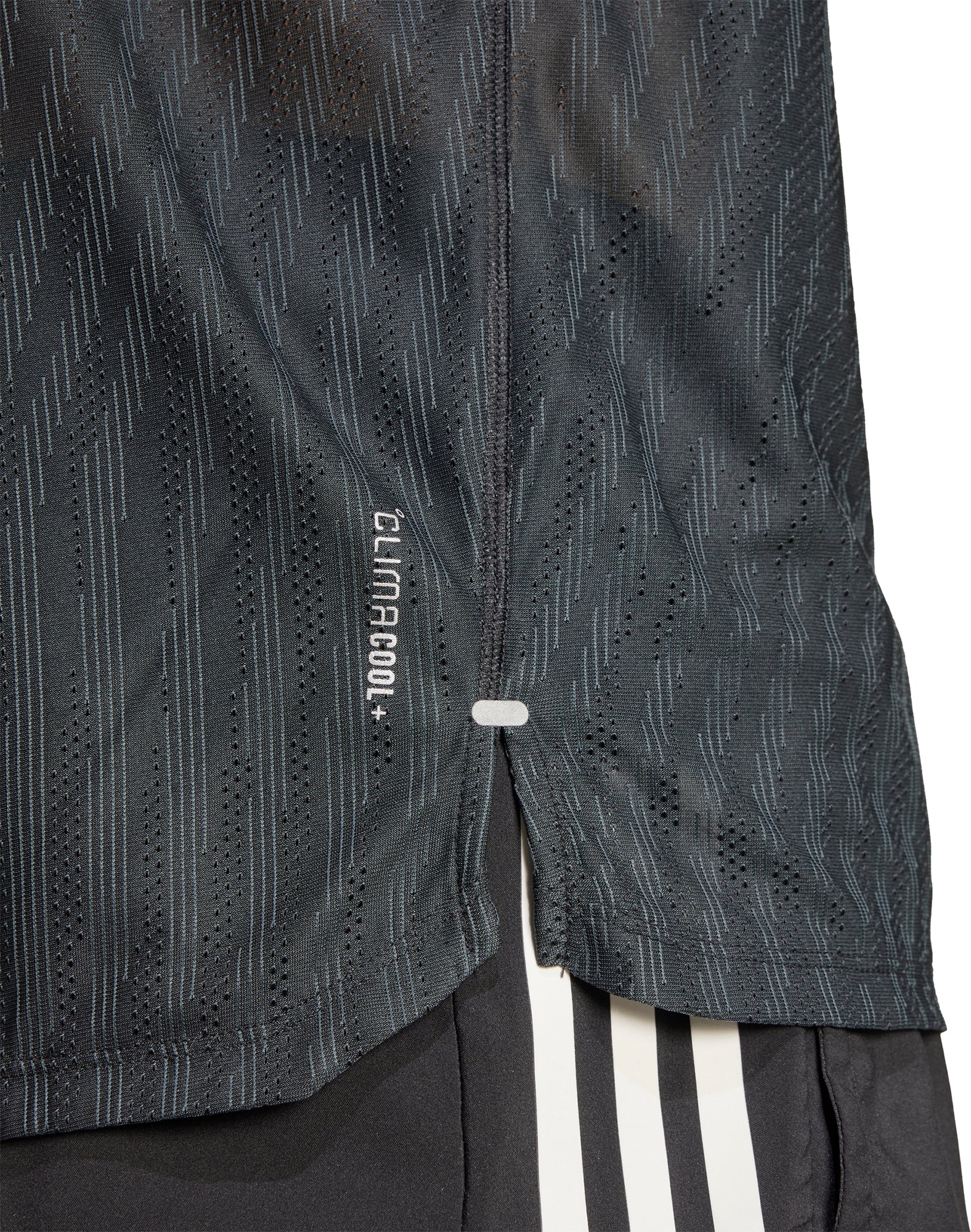 adidas Adi365 ClimaCool+ Short Sleeve Mens Running Top - Black - Image 3