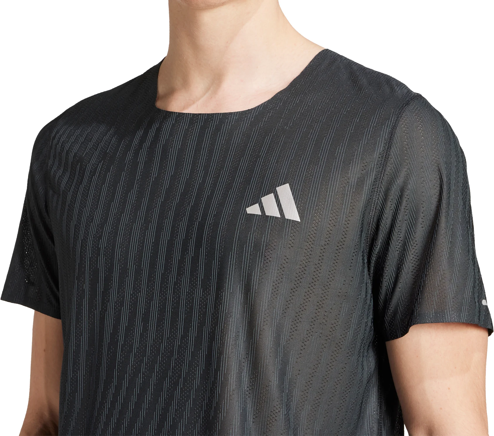 adidas Adi365 ClimaCool+ Short Sleeve Mens Running Top - Black - Image 4