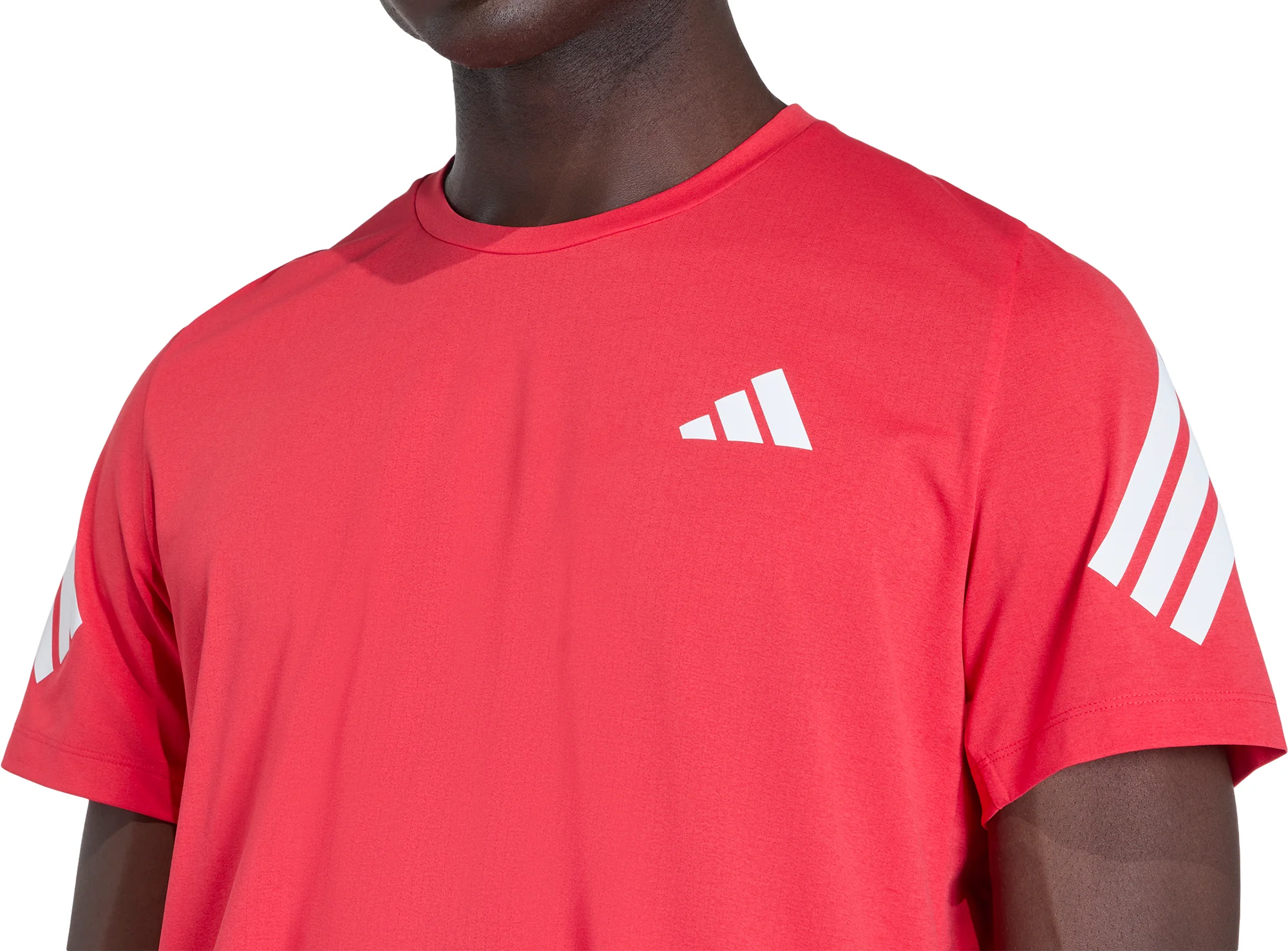 adidas Adi365 ClimaCool Short Sleeve Mens Running Top - Red - Image 3
