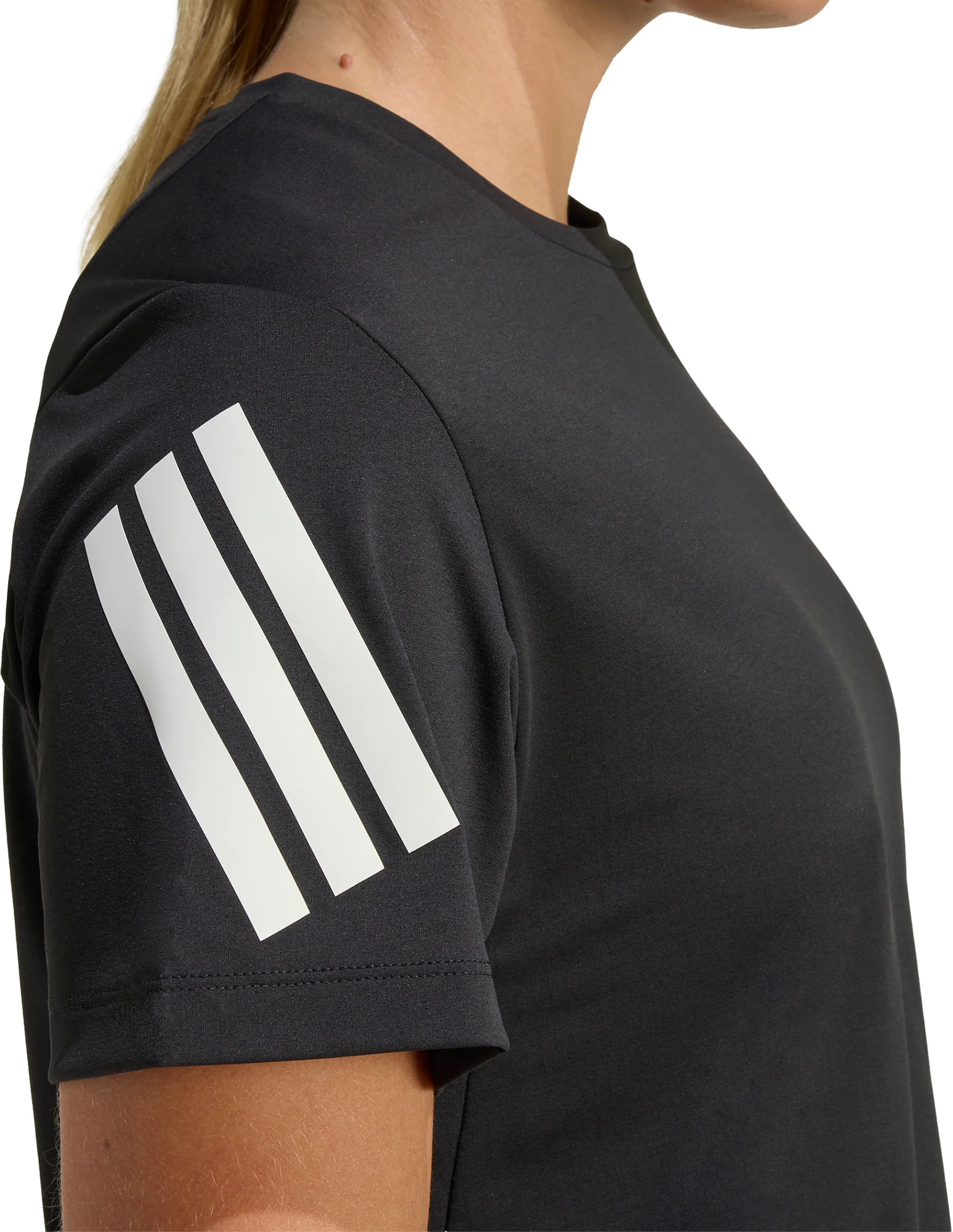 adidas Adi365 ClimaCool Short Sleeve Womens Running Top - Black - Image 3