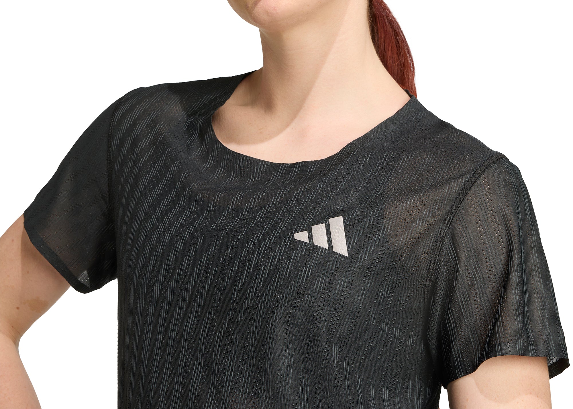 adidas Adi365 ClimaCool+ Short Sleeve Womens Running Top - Black - Image 3