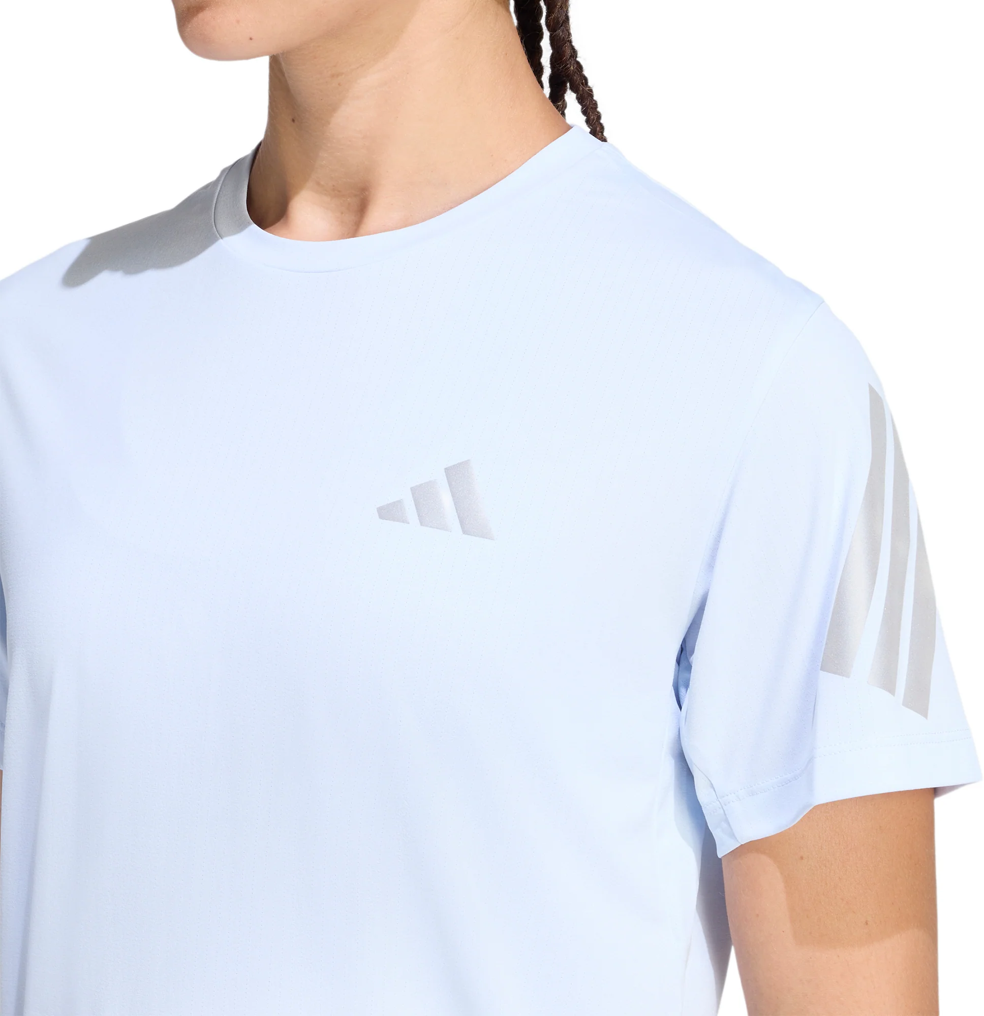 adidas Adi365 ClimaCool Short Sleeve Womens Running Top - Blue - Image 4