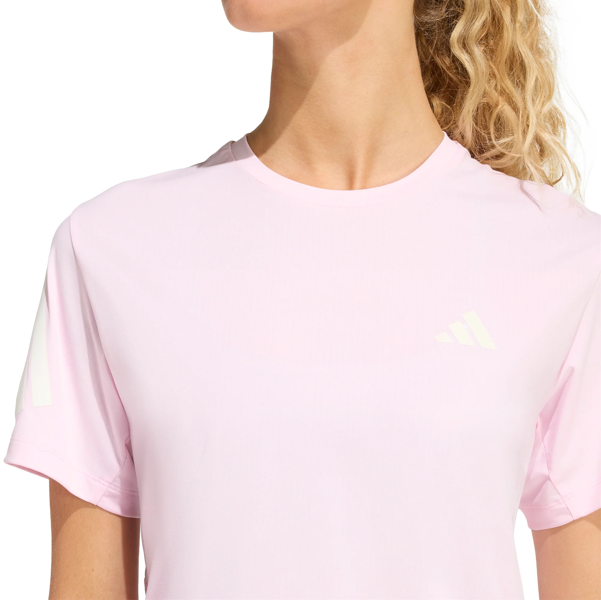 adidas Adi365 ClimaCool Short Sleeve Womens Running Top - Pink - Image 3