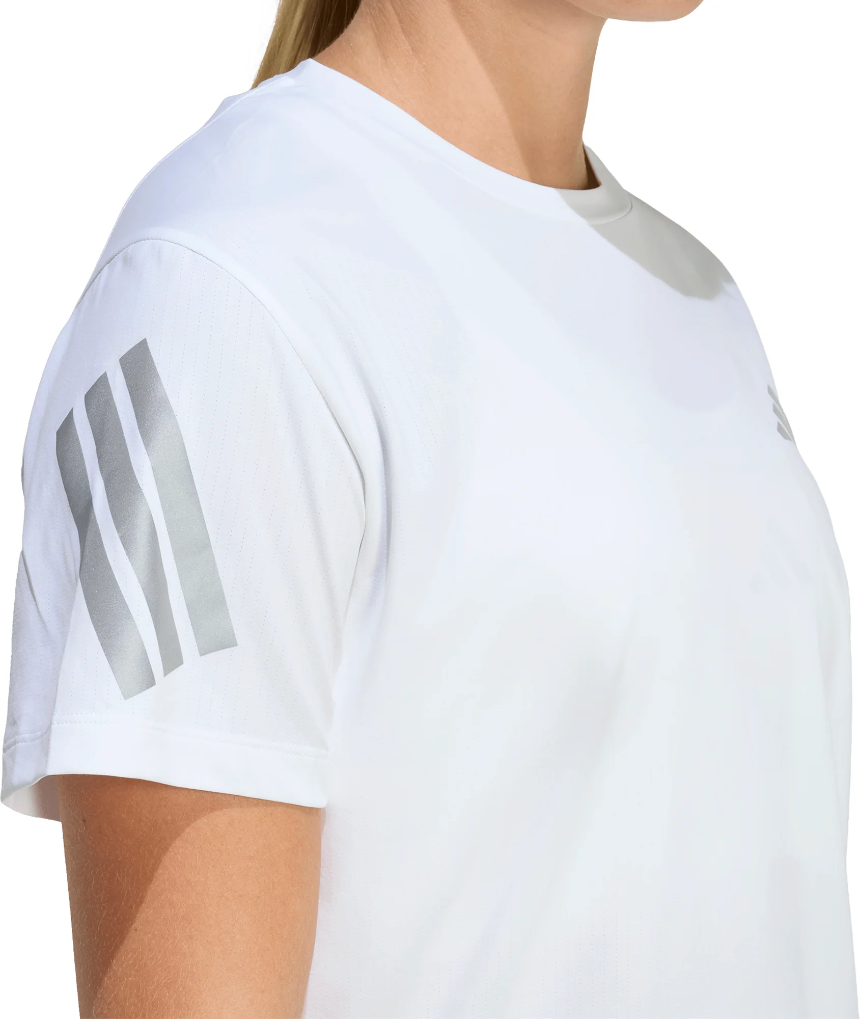 adidas Adi365 ClimaCool Short Sleeve Womens Running Top - White - Image 4