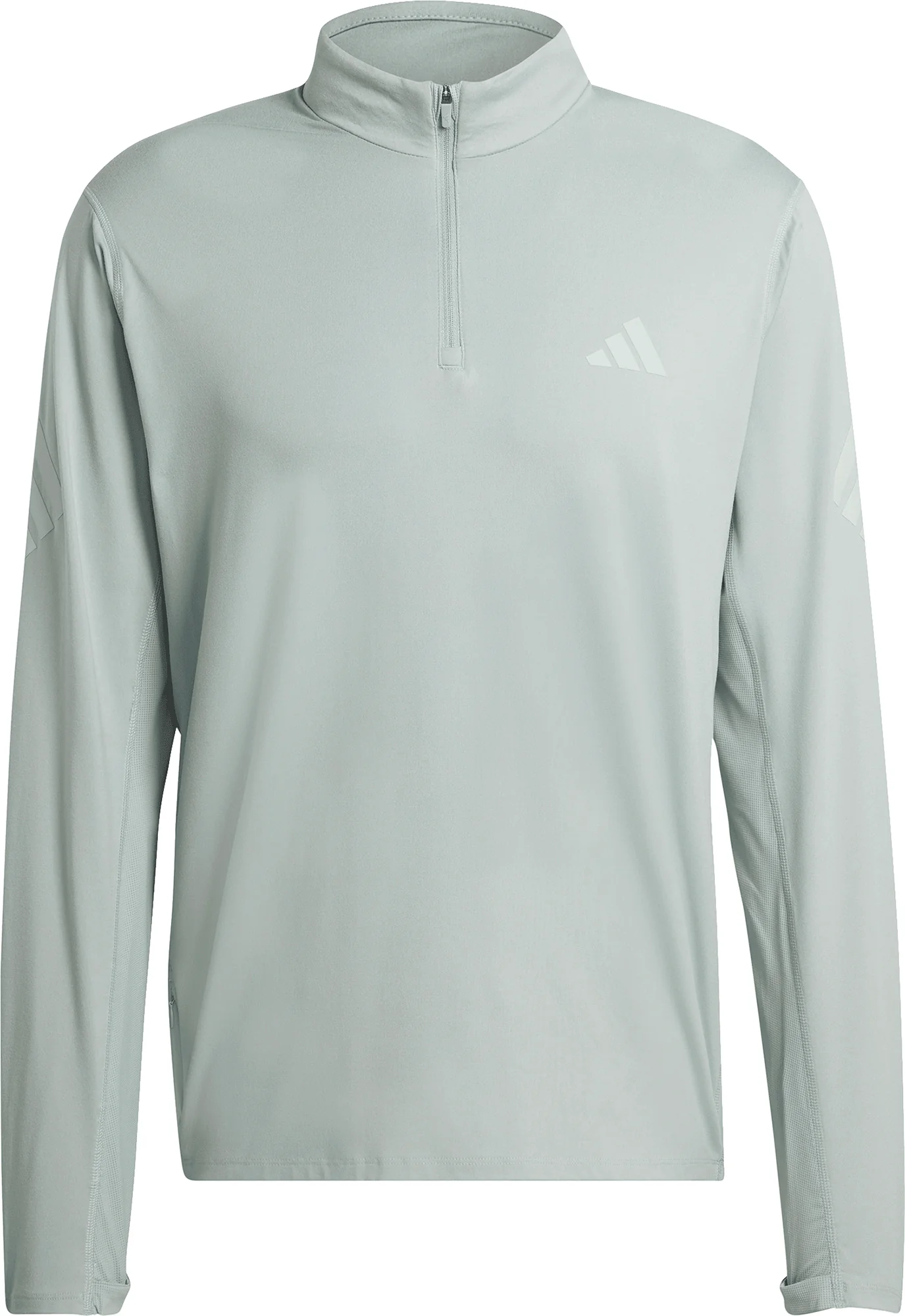 adidas Adi365 Iconic Half Zip Long Sleeve Mens Running Top - Green - Image 5