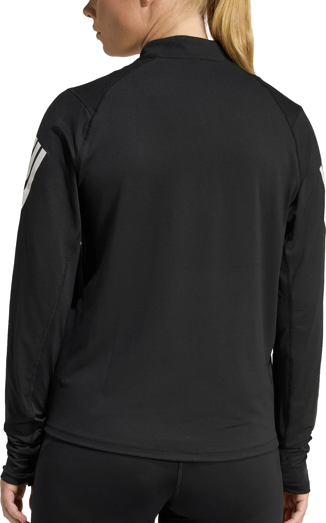 adidas Adi365 Iconic Half Zip Long Sleeve Womens Running Top - Black - Image 2