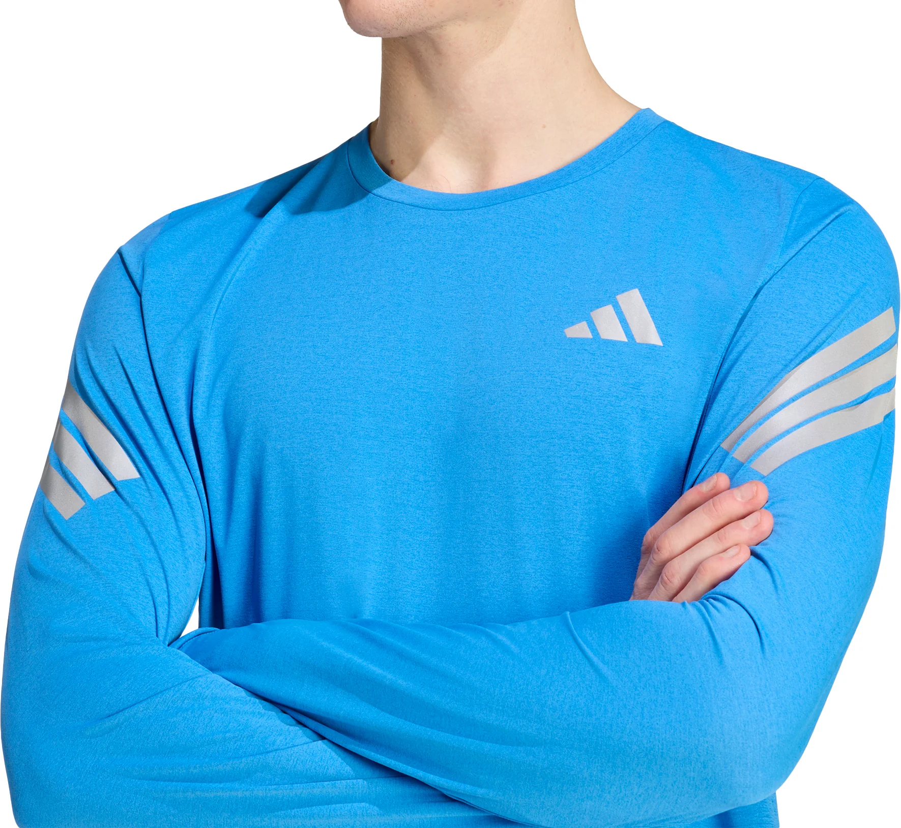 adidas Adi365 Iconic Long Sleeve Mens Running Top - Blue - Image 4