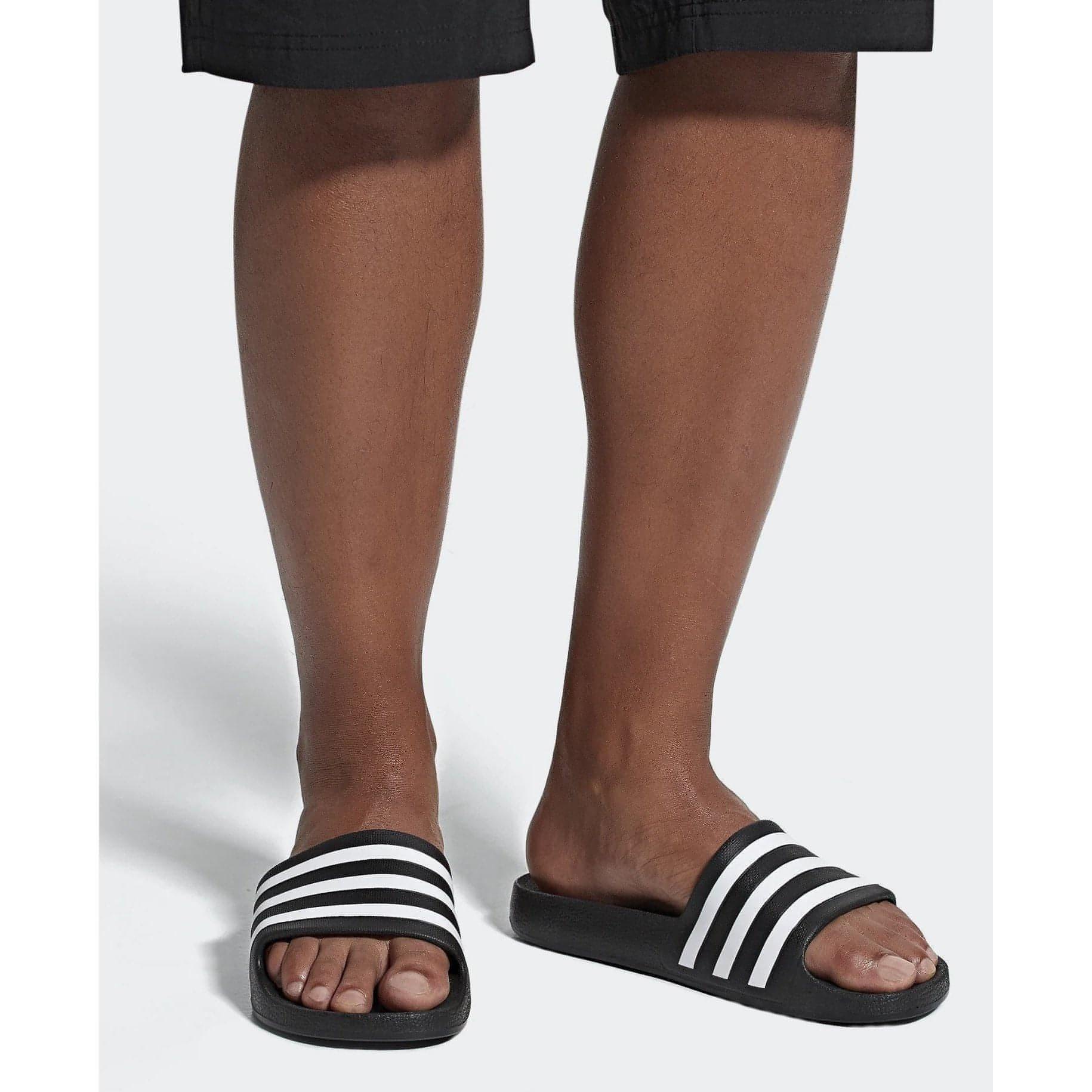 adidas Adilette Aqua Sliders - Black - Image 9