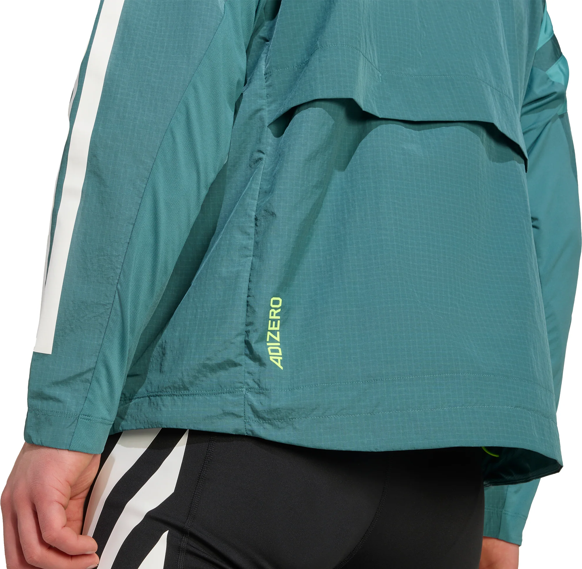 adidas Adizero Archive Mens Running Jacket - Green - Image 4