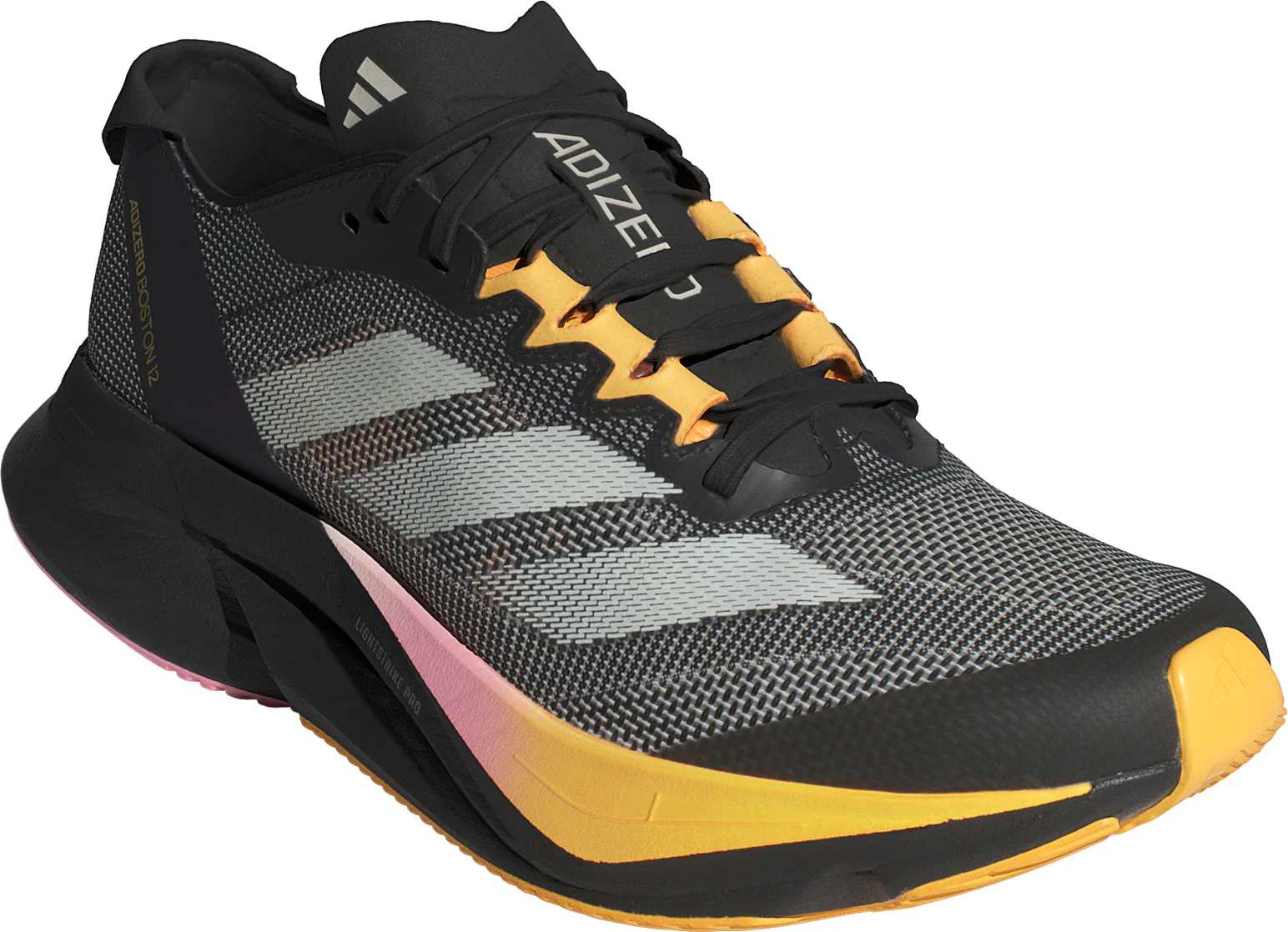 adidas Adizero Boston 12 Womens Running Shoes - Black - Image 6