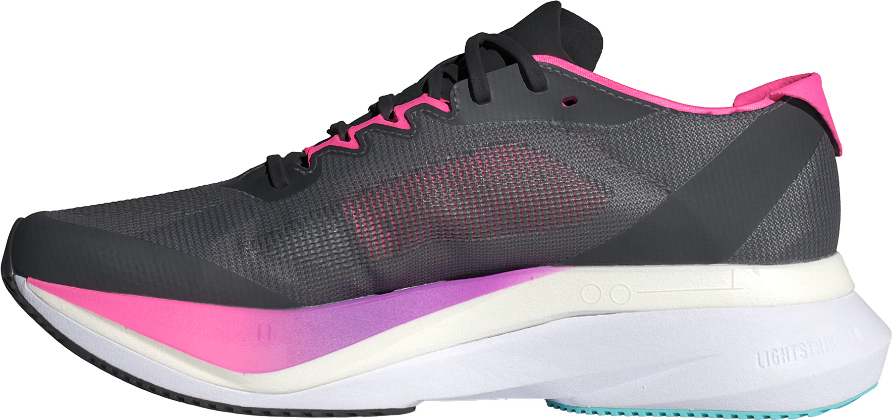adidas Adizero Boston 12 Womens Running Shoes - Grey - Image 3