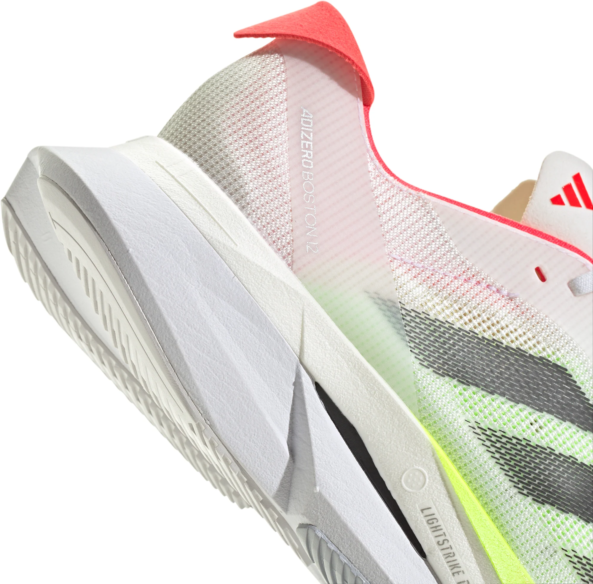 adidas Adizero Boston 12 Womens Running Shoes - White - Image 8