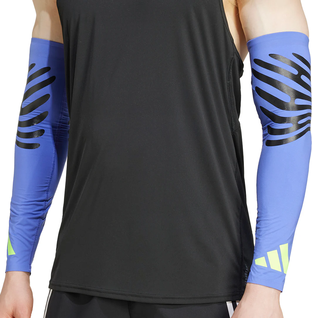 adidas Adizero Control Running Arm Sleeves - Blue