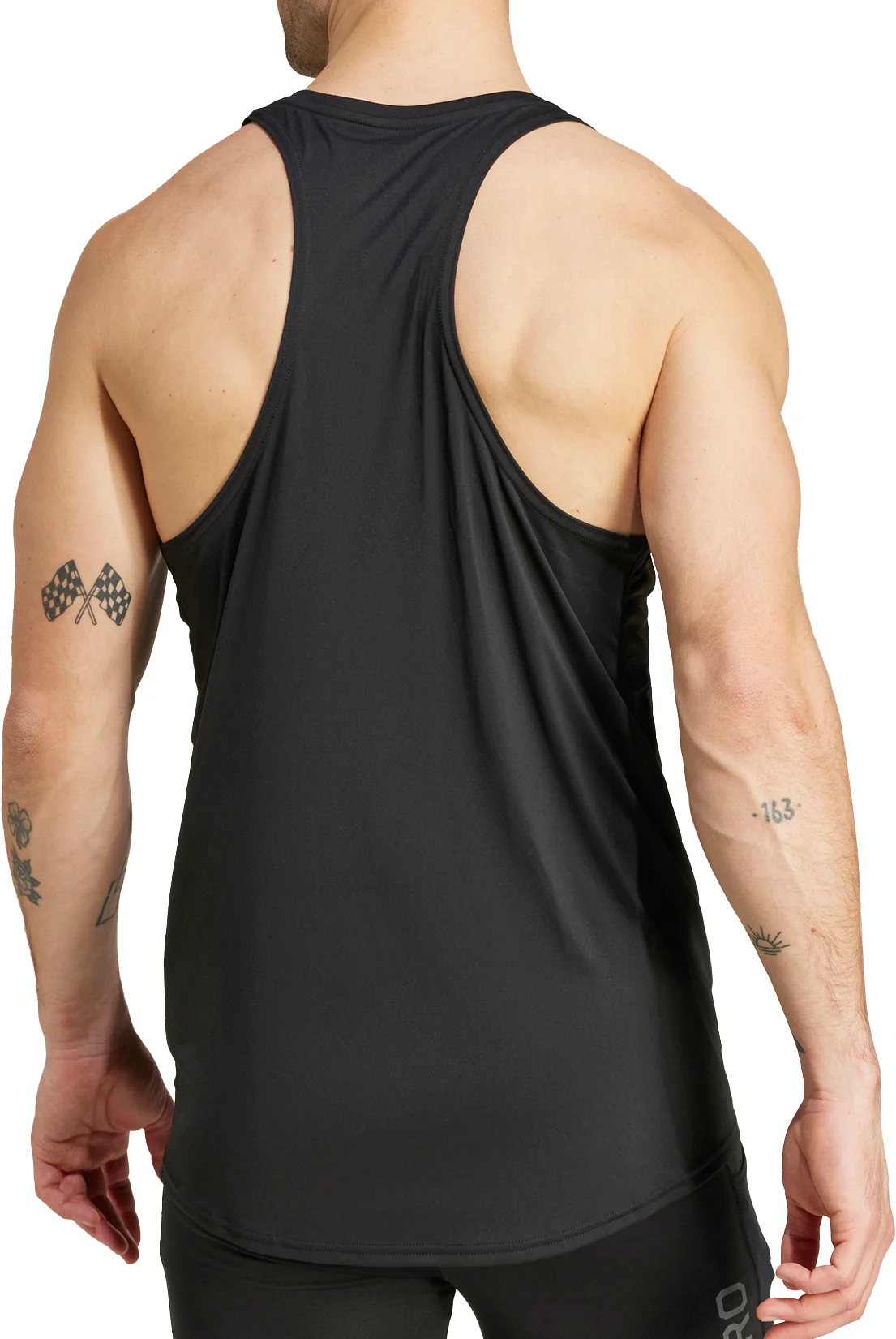 adidas Adizero Essentials Mens Running Vest - Black - Image 2