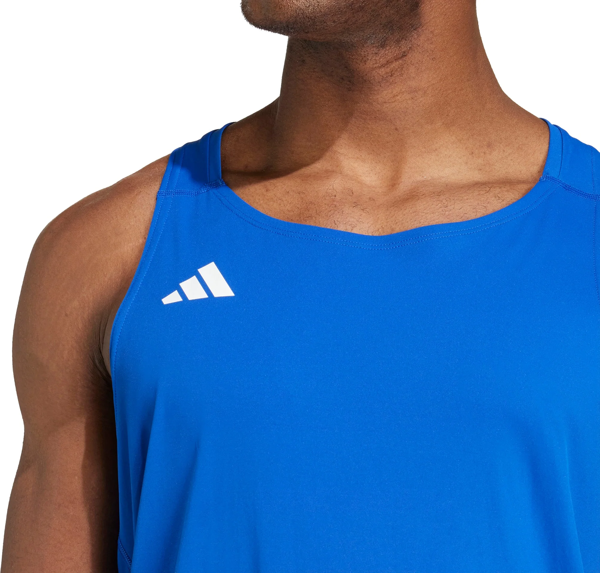 adidas Adizero Essentials Mens Running Vest - Blue - Image 4