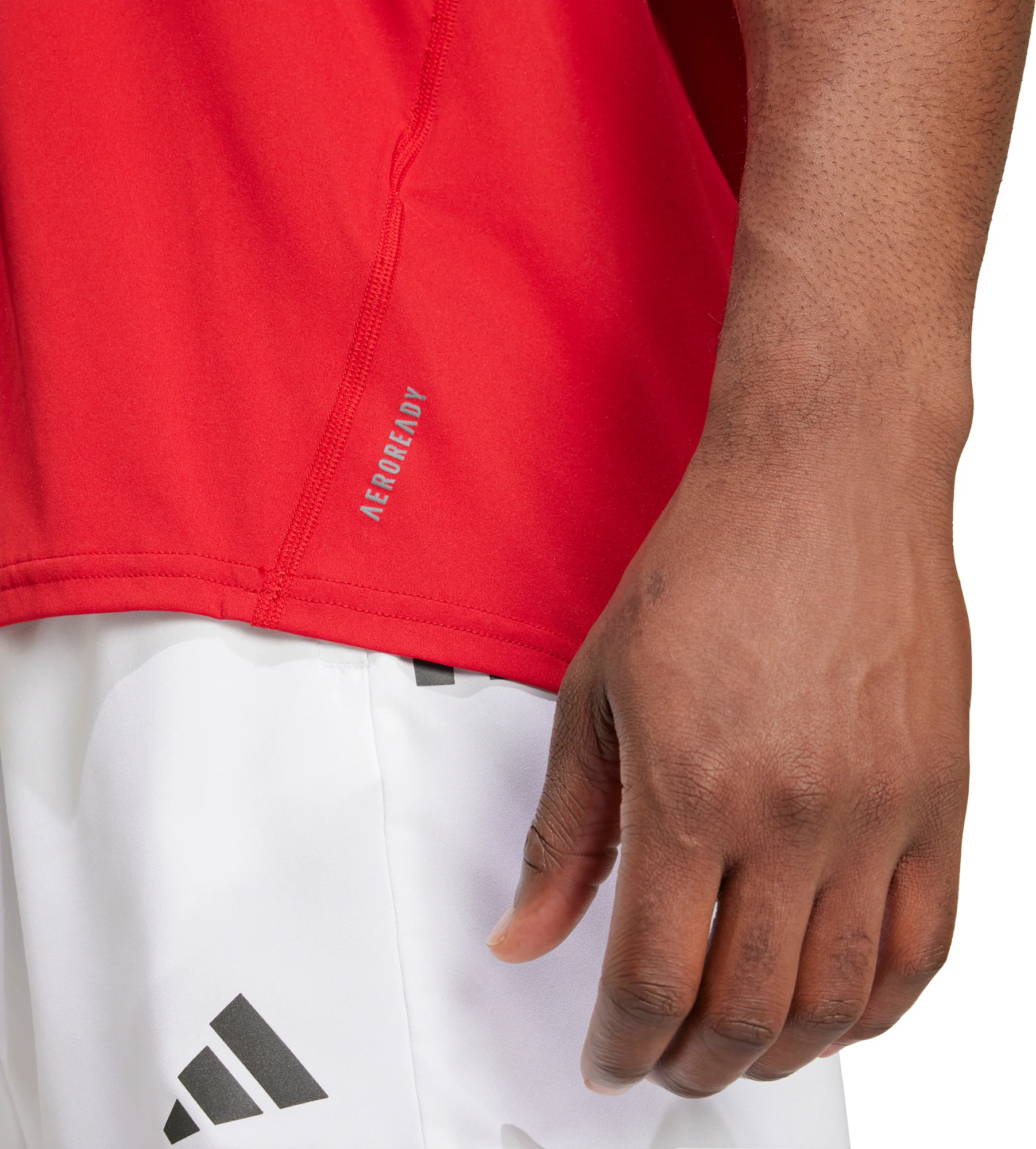 adidas Adizero Essentials Mens Running Vest - Red - Image 3