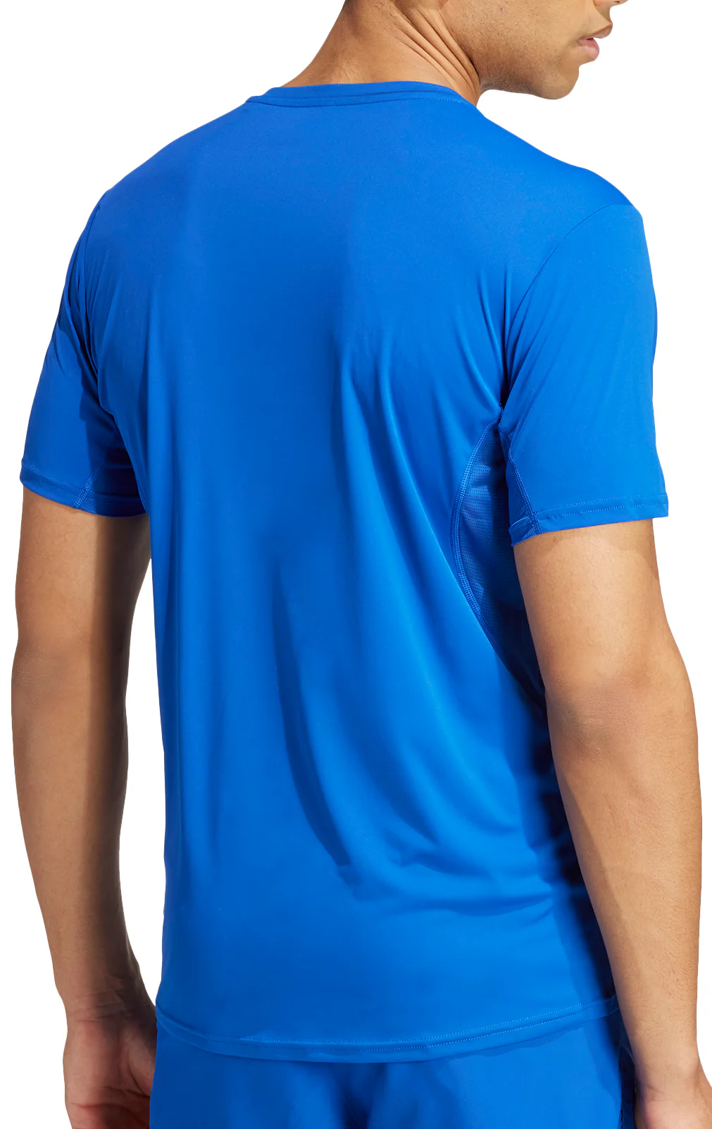 adidas Adizero Essentials Short Sleeve Mens Running Top - Blue - Image 2