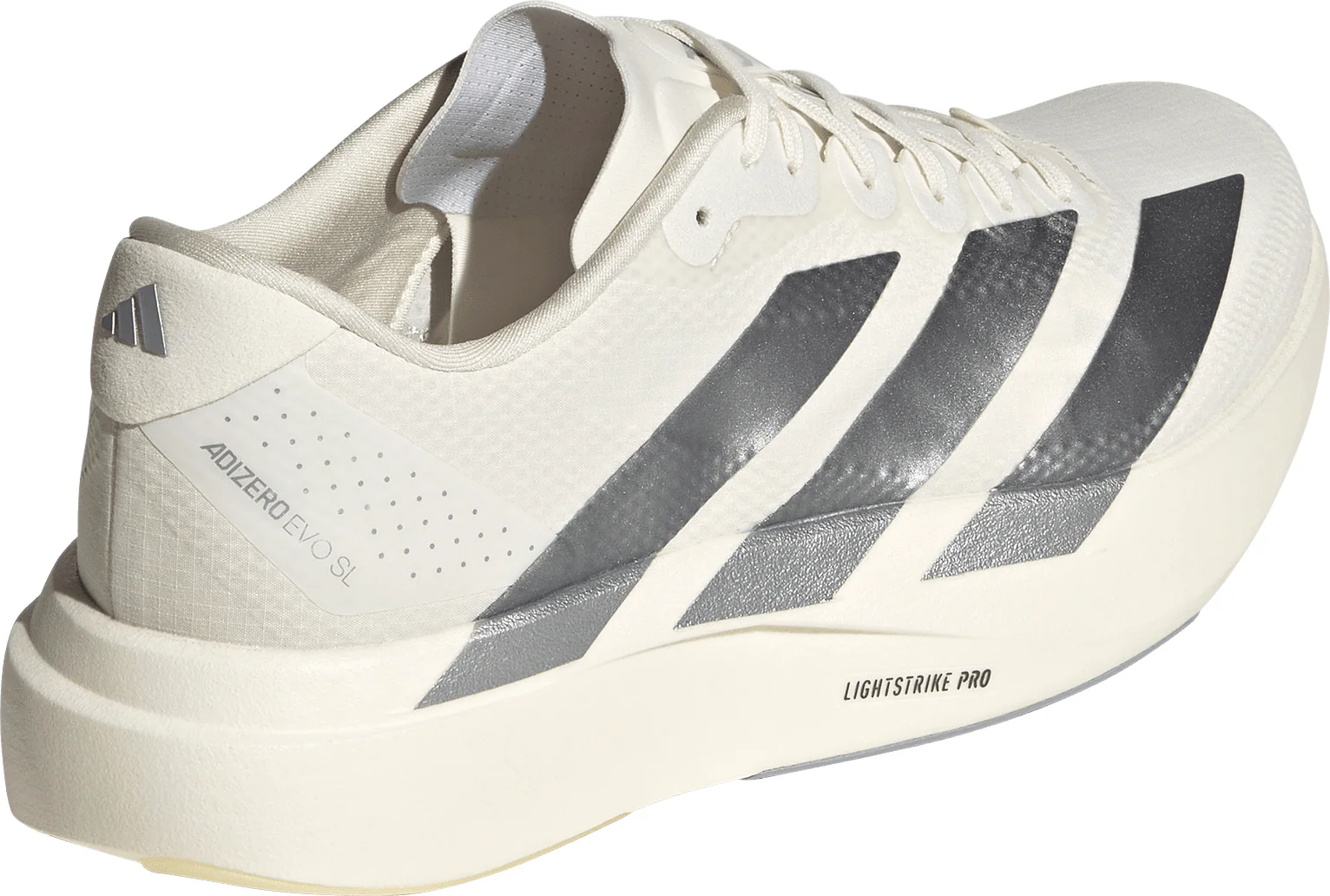 adidas Adizero EVO SL Woven Mens Running Shoes - White - Image 5