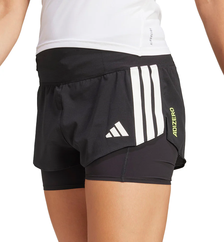 adidas Adizero Gel Pocket 2 In 1 Womens Running Shorts - Black
