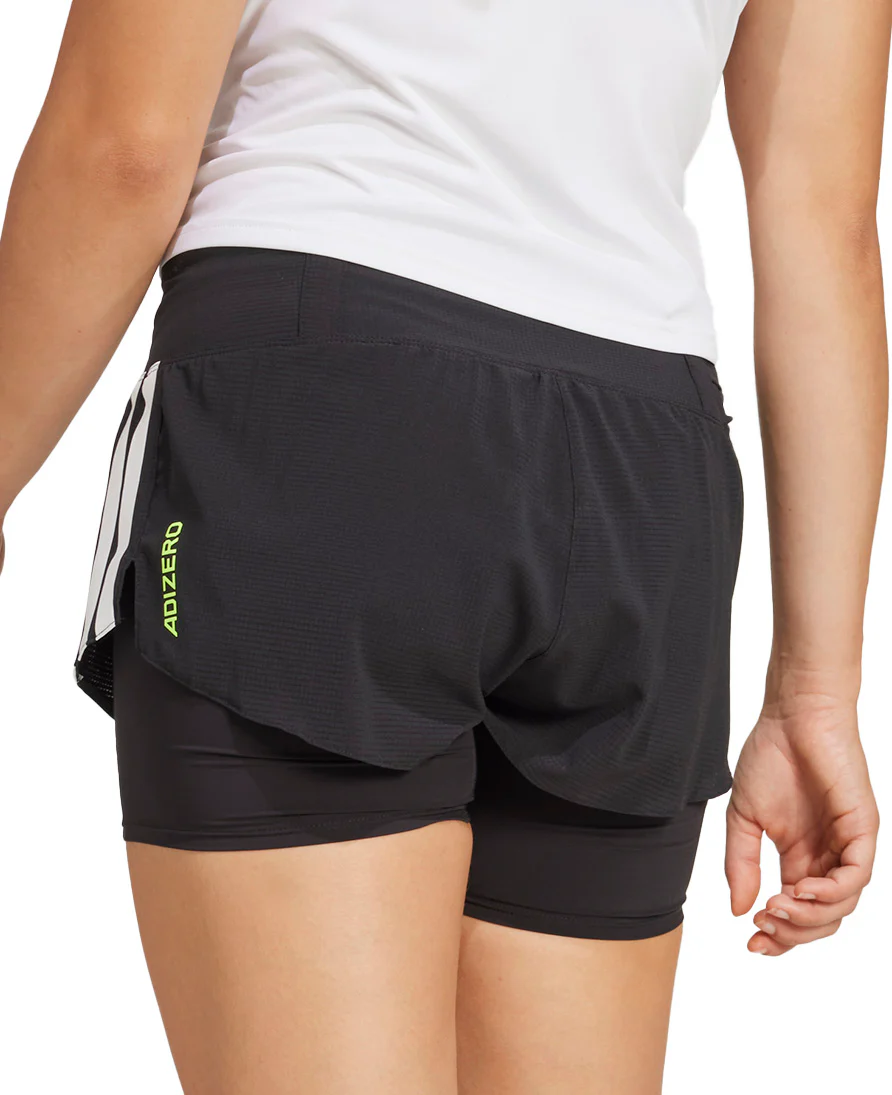 adidas Adizero Gel Pocket 2 In 1 Womens Running Shorts - Black - Image 2