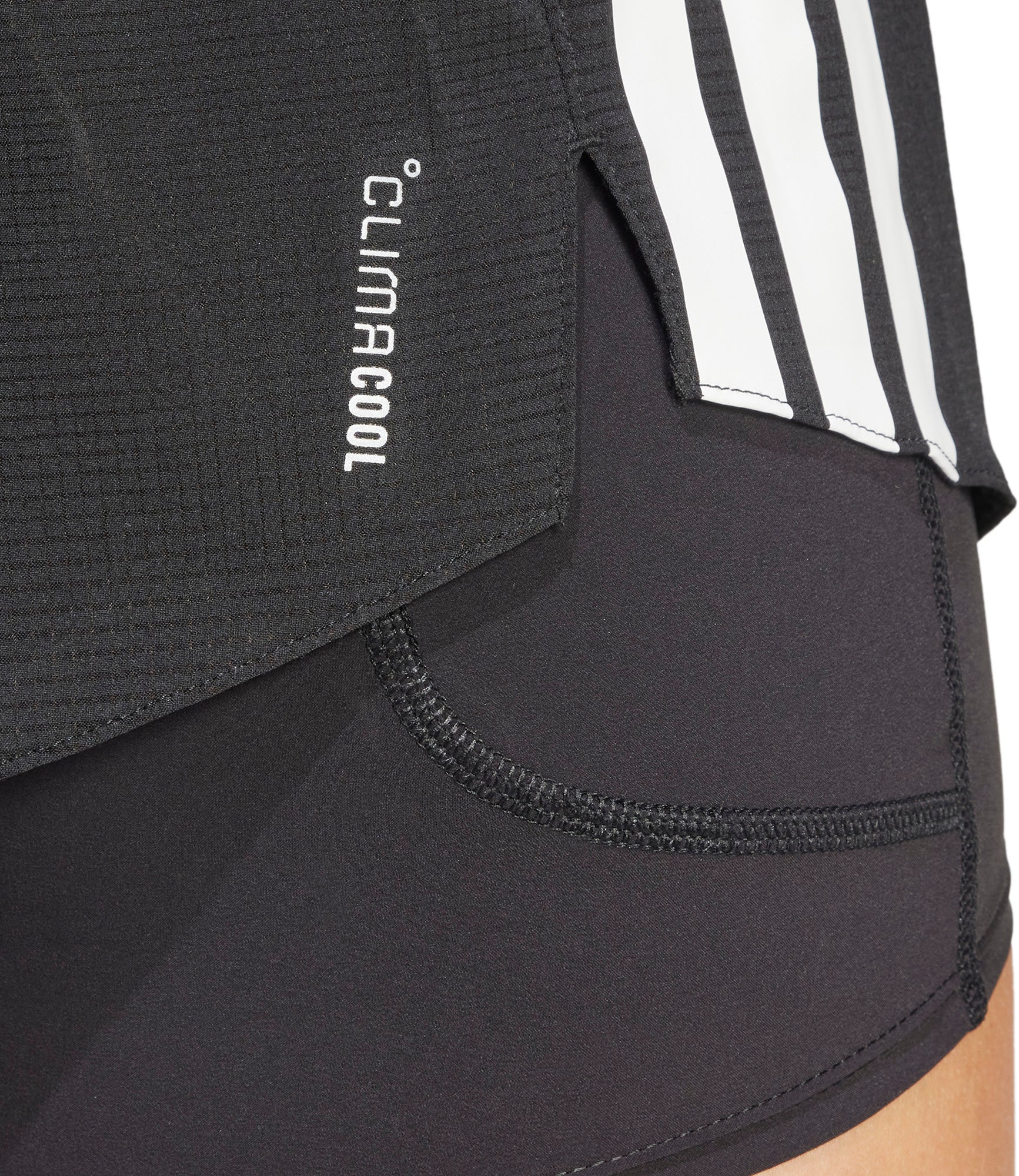 adidas Adizero Gel Pocket 2 In 1 Womens Running Shorts - Black - Image 3