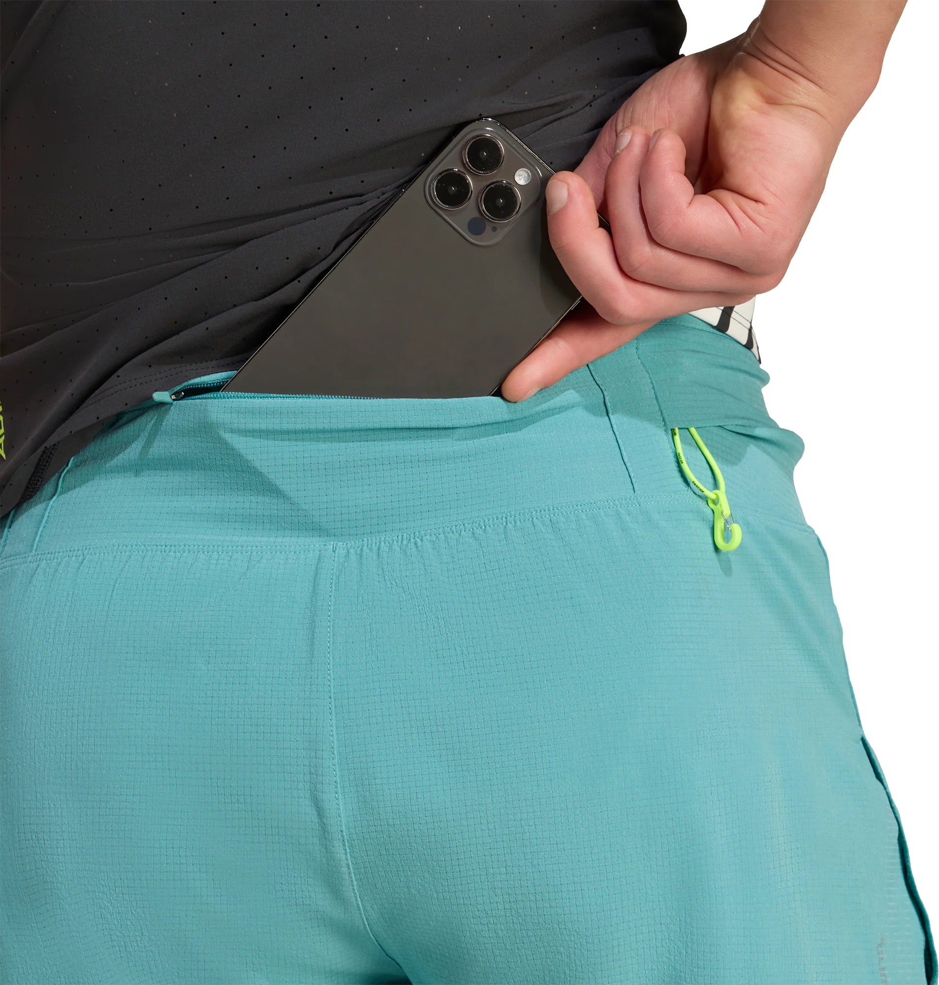 adidas Adizero Gel Pocket 3 Inch Mens Running Shorts - Green - Image 4