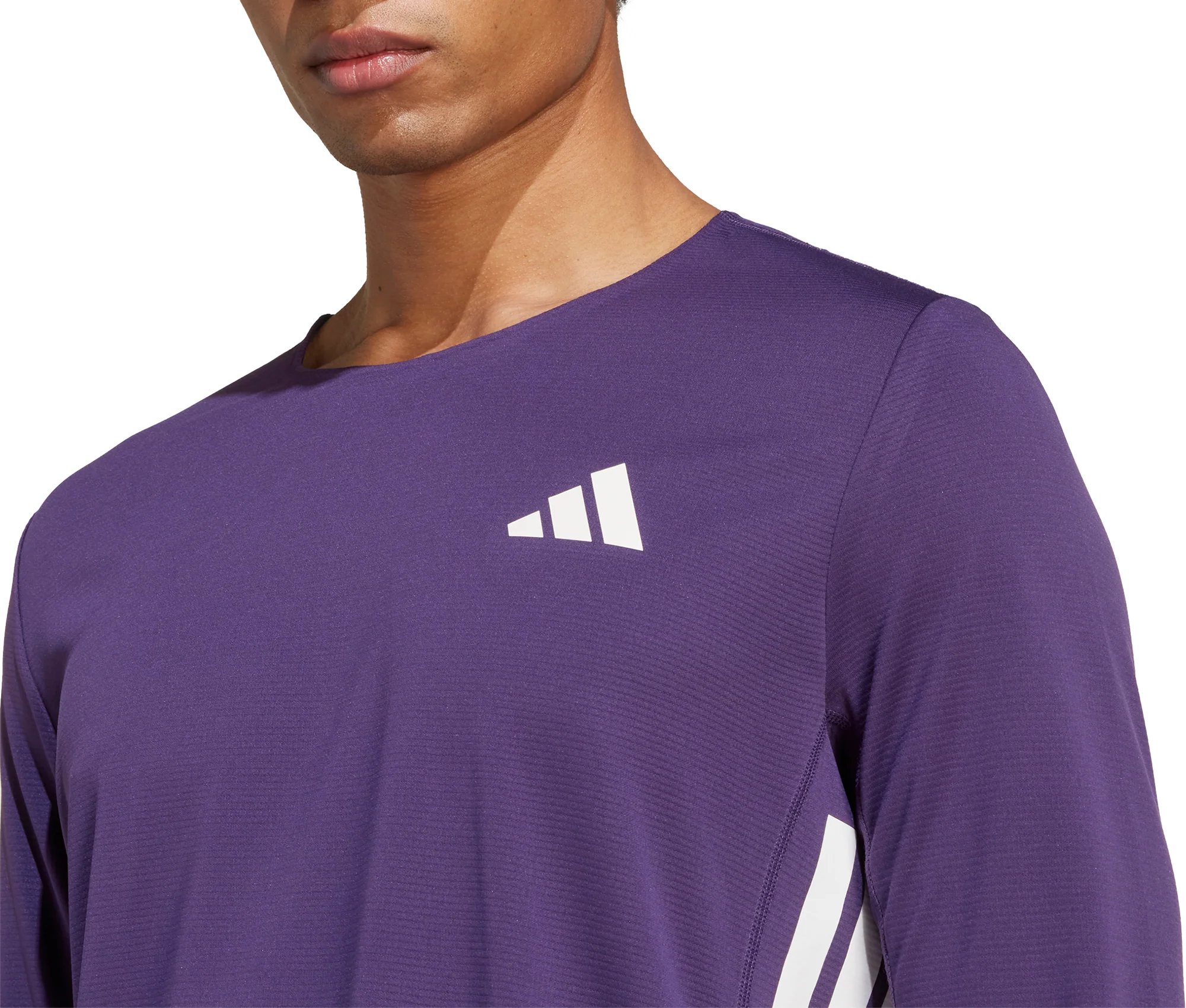 adidas Adizero Long Sleeve Mens Running Top - Purple - Image 3