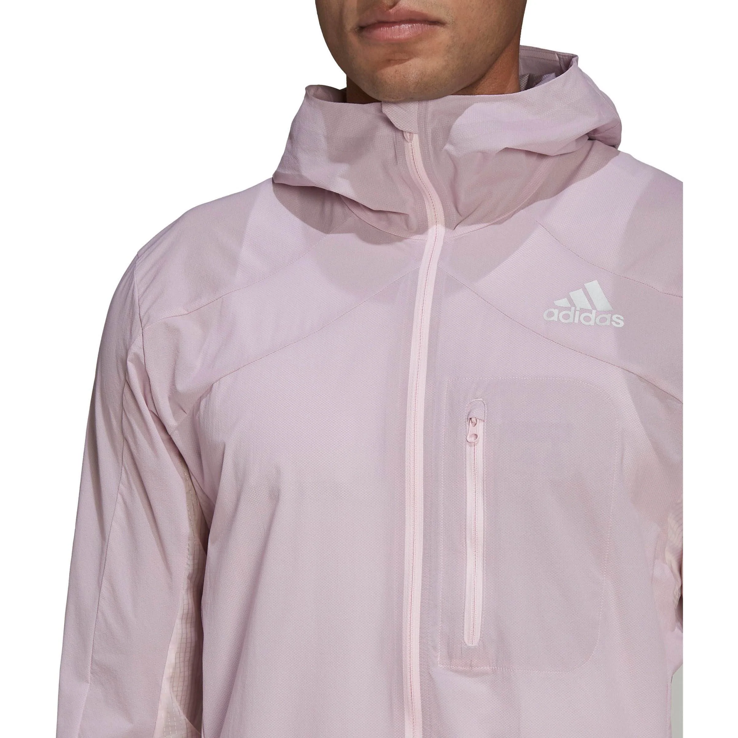 adidas Adizero Marathon Mens Running Jacket - Pink - Image 3