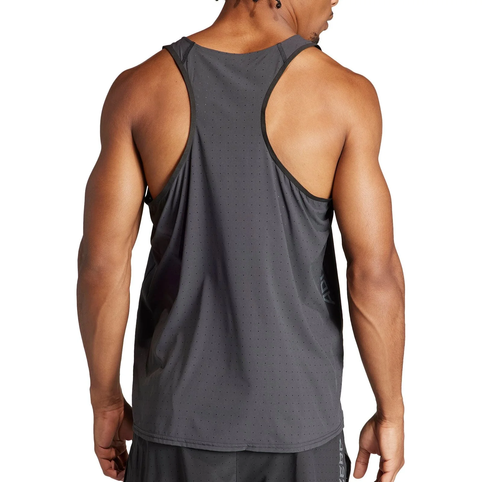 adidas Adizero Mens Running Vest - Black - Image 2