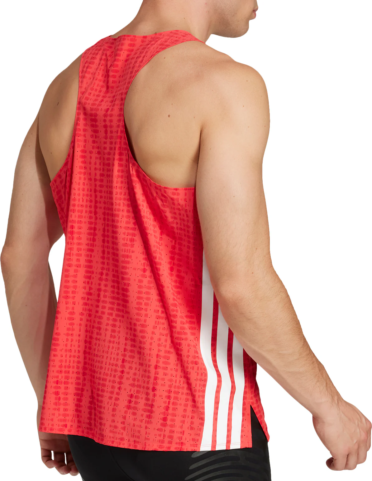 adidas Adizero Mens Running Vest - Red - Image 2