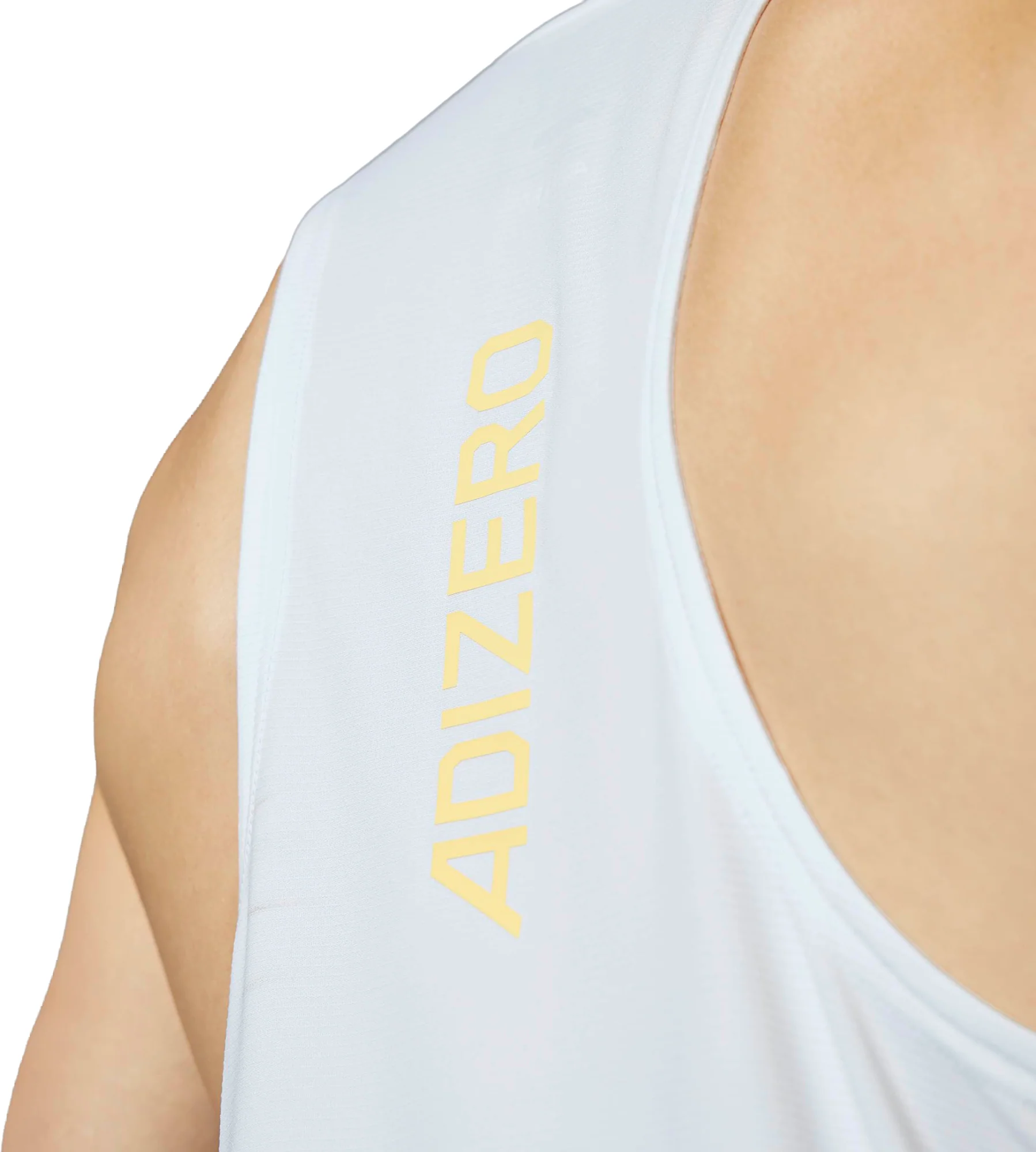 adidas Adizero Mens Running Vest - White - Image 4