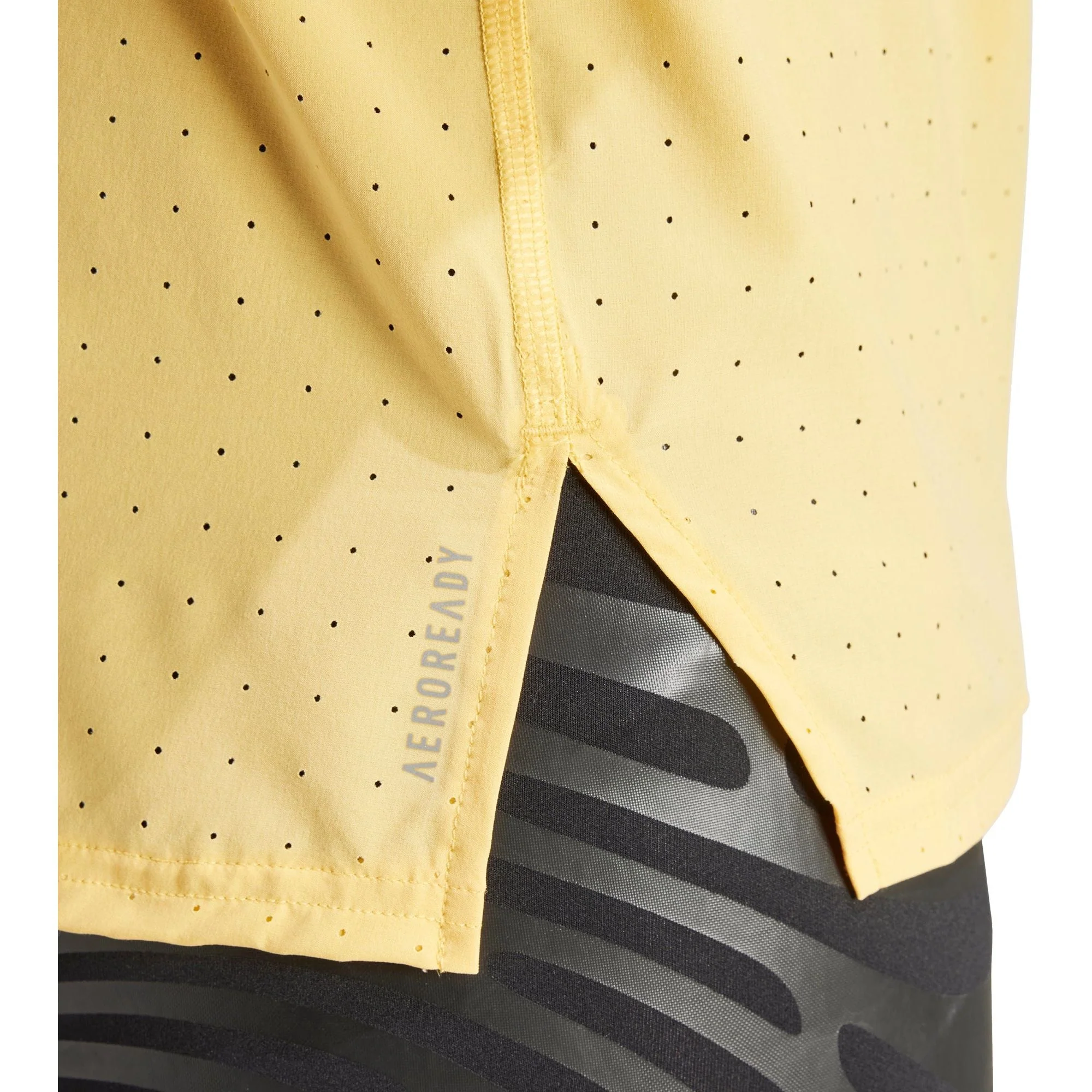 adidas Adizero Mens Running Vest - Yellow - Image 3