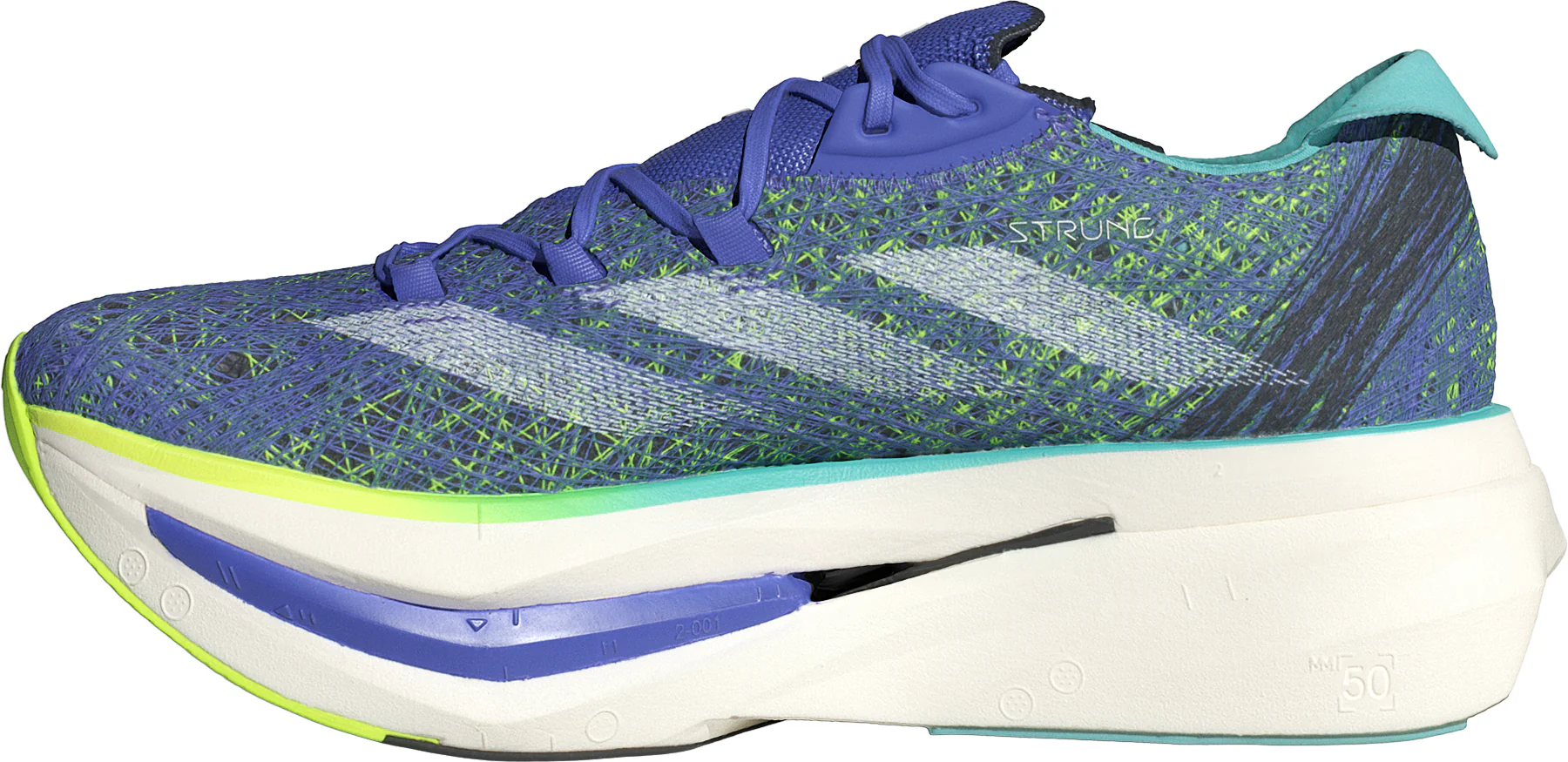 adidas Adizero Prime X 2.0 Strung Running Shoes - Blue - Image 3