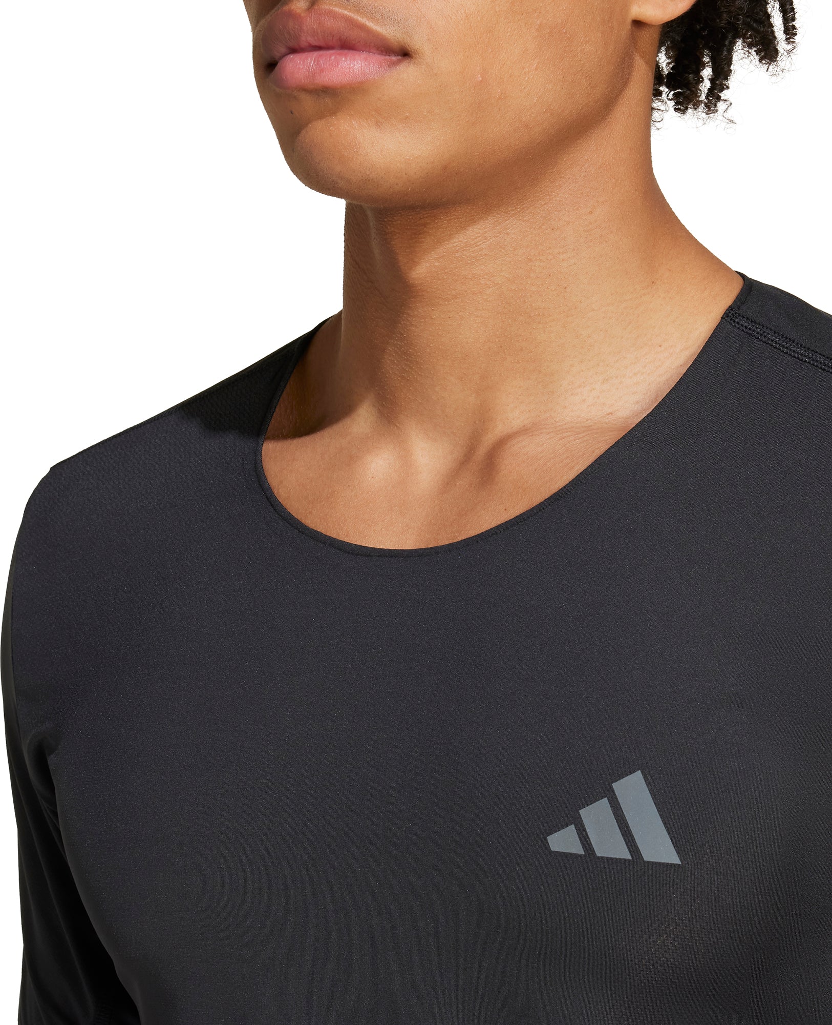 adidas Adizero Short Sleeve Mens Running Top - Black - Image 4