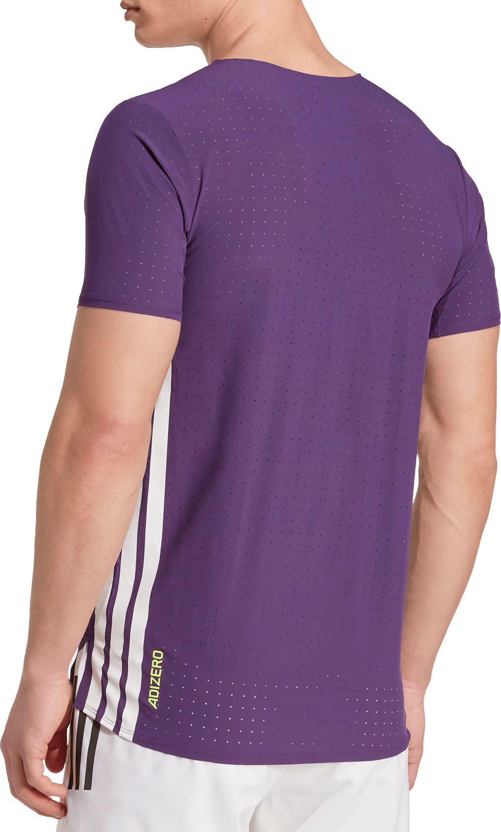 adidas Adizero Short Sleeve Mens Running Top - Purple - Image 2