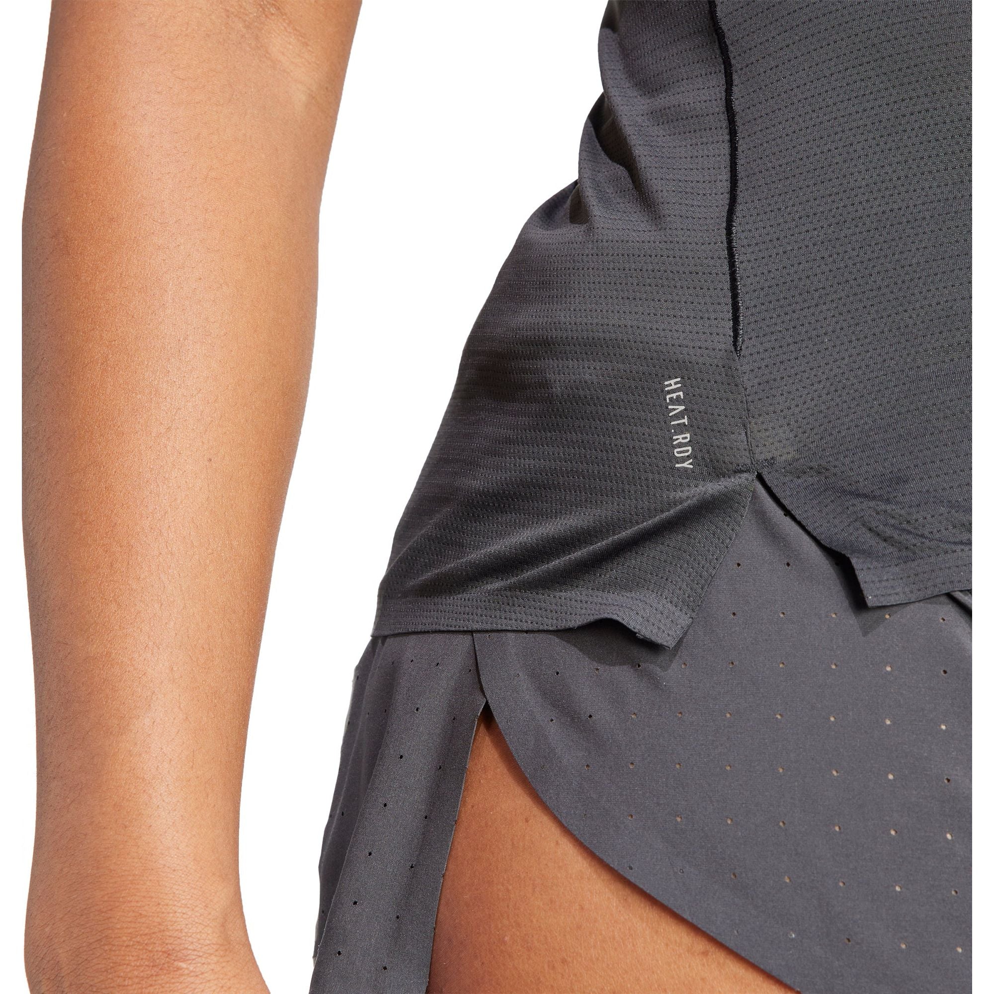 adidas Adizero Short Sleeve Womens Running Top - Black - Image 3
