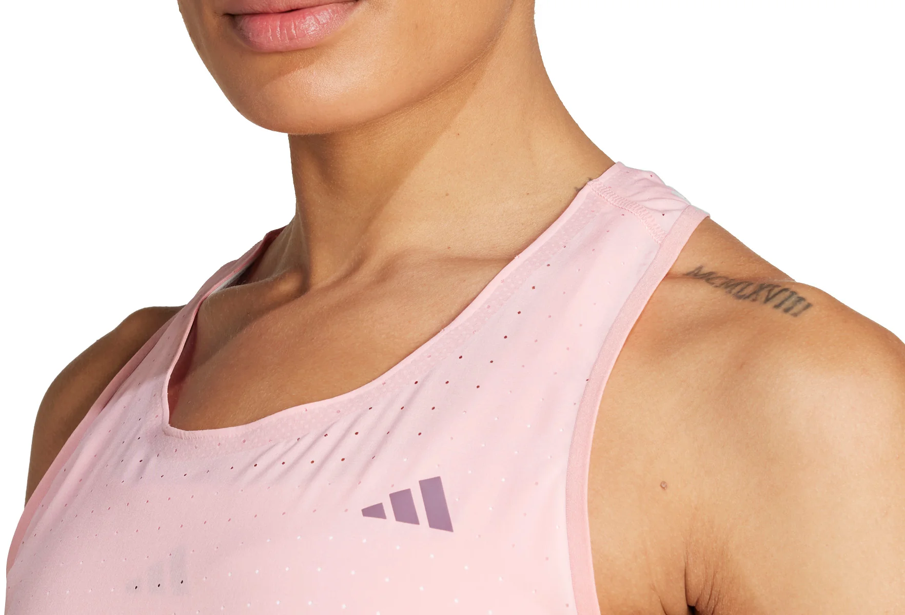adidas Adizero Womens Running Vest Tank Top - Pink - Image 4