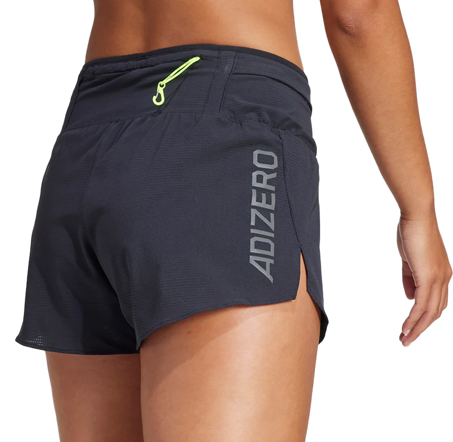 adidas Adizero Womens Split Running Shorts - Black - Image 2