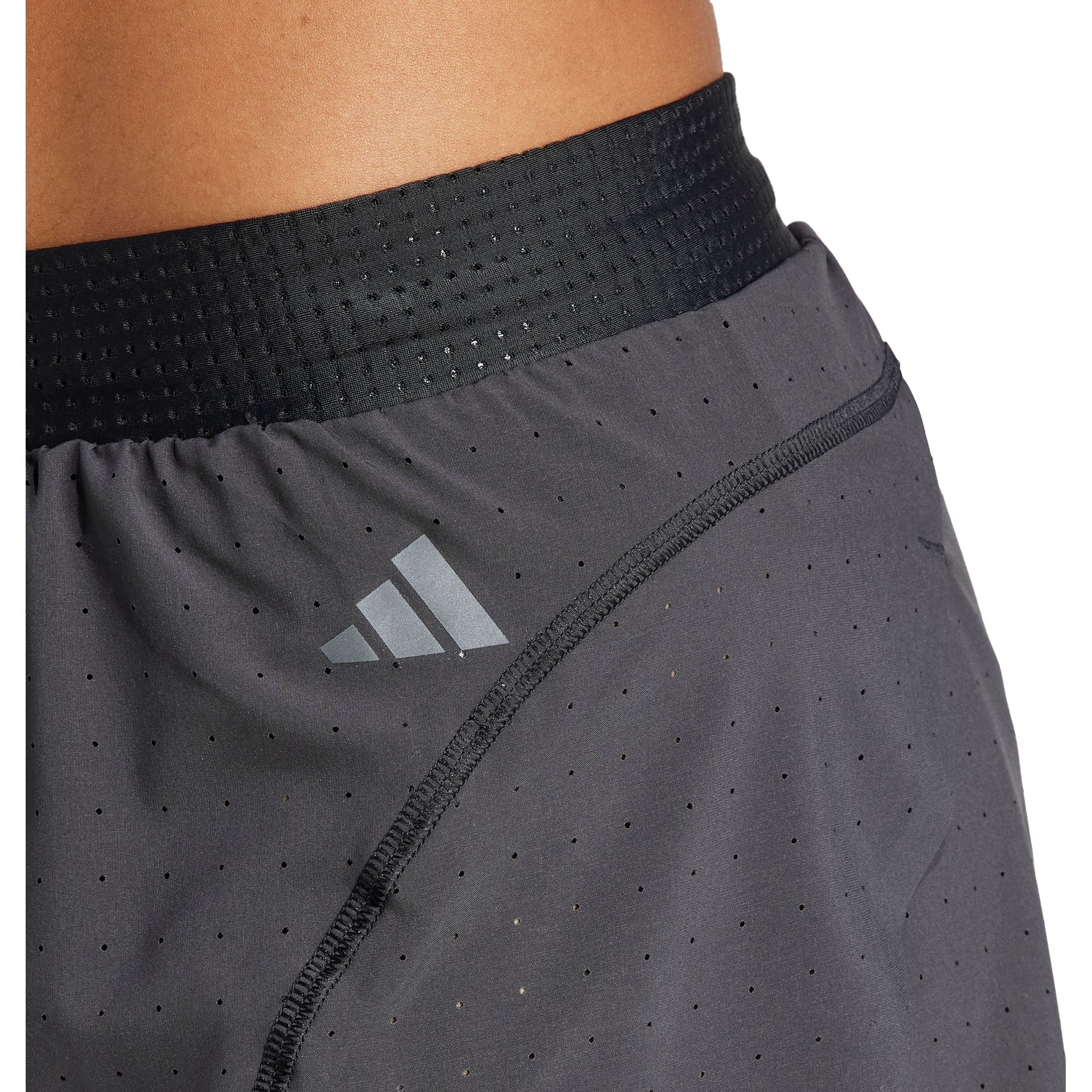 adidas Adizero Womens Split Running Shorts - Black - Image 3