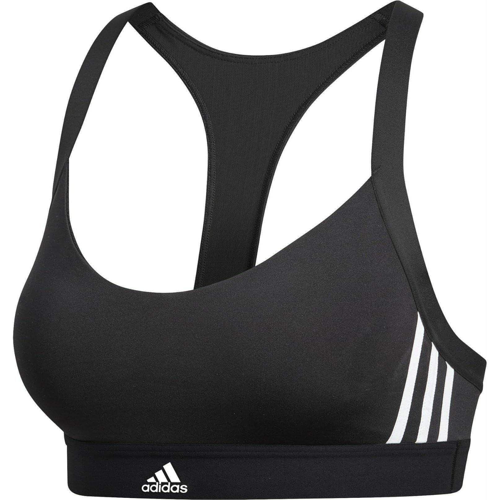 adidas All Me 3 Stripes Womens Sports Bra - Black - Image 6