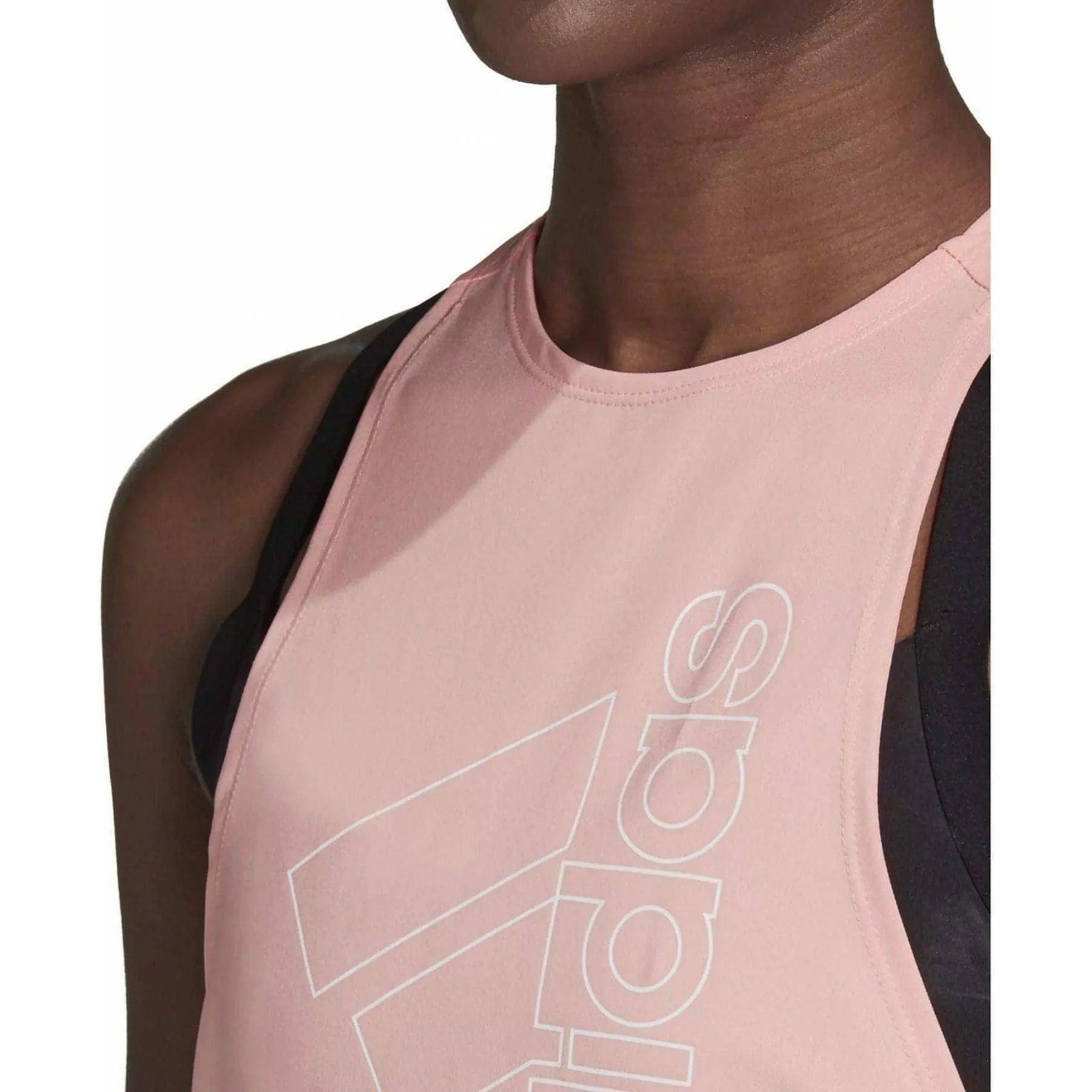 adidas Badge Of Sport Womens Training Vest Tank Top - Pink - Image 3