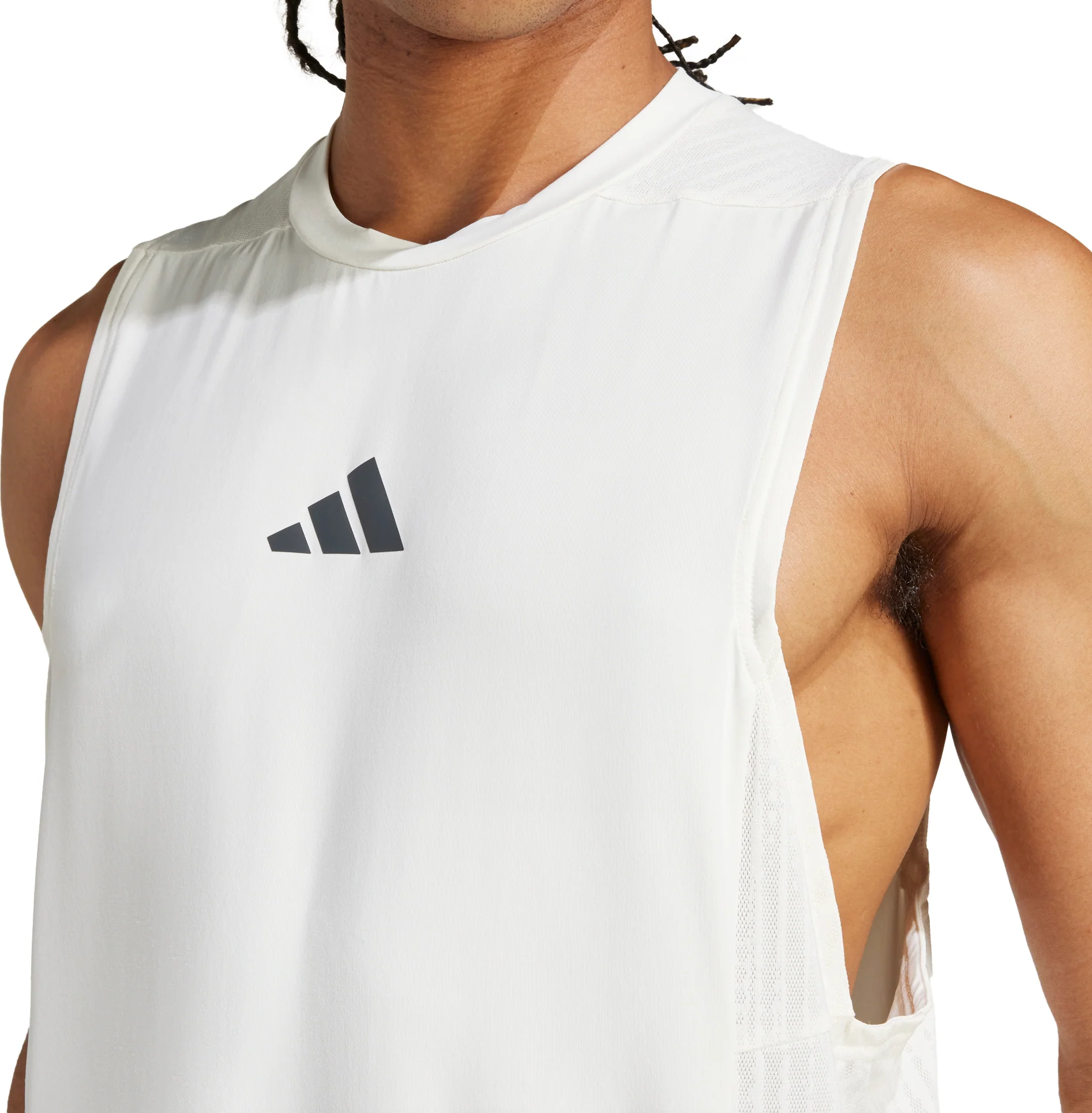 adidas Designed For Training Intensity Mens Training Vest - White - Image 3