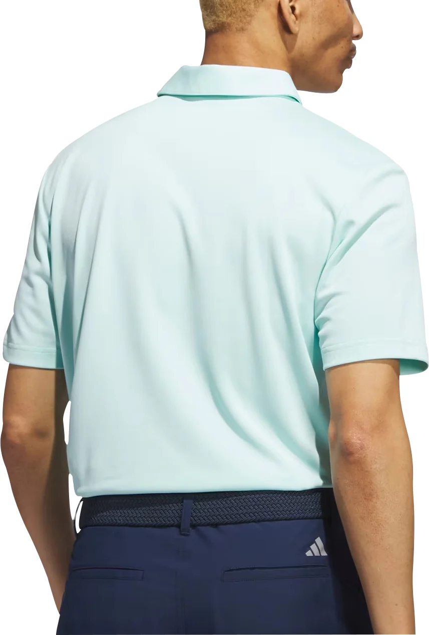 adidas Drive Heather Short Sleeve Mens Golf Polo Shirt - Green - Image 2