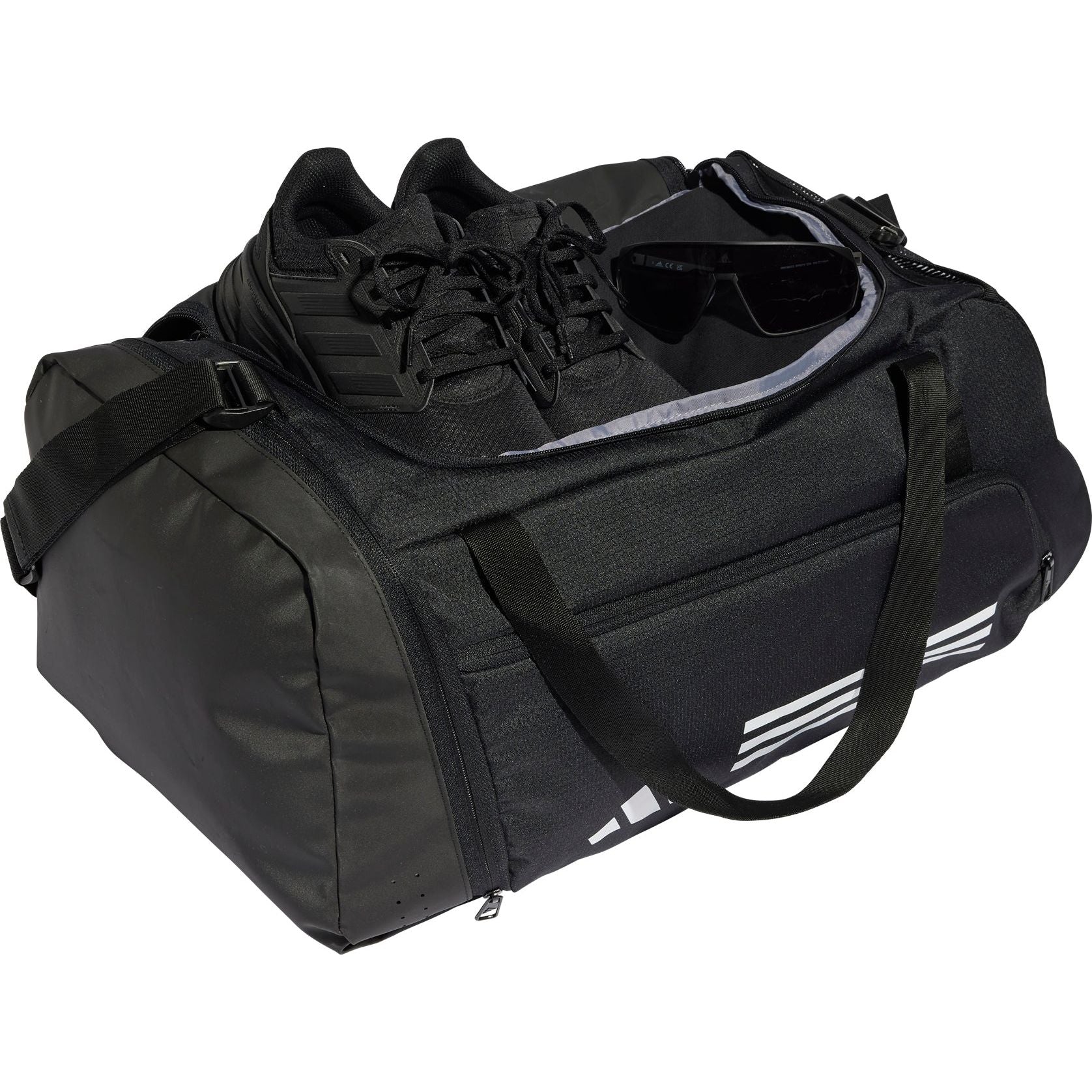 adidas Essentials 3 Stripes Holdall - Black - Image 4