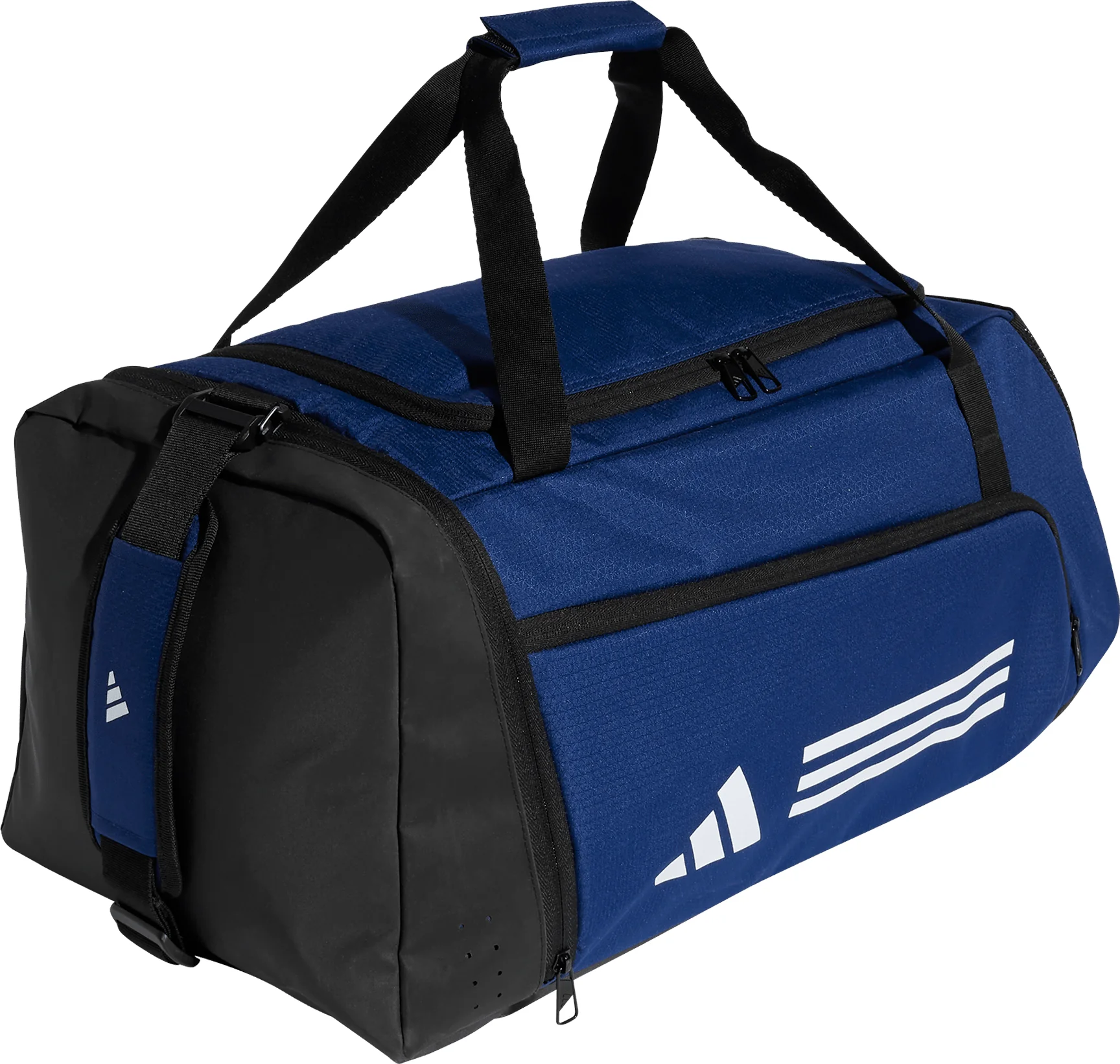 adidas Essentials 3 Stripes Medium Holdall - Blue - Image 3