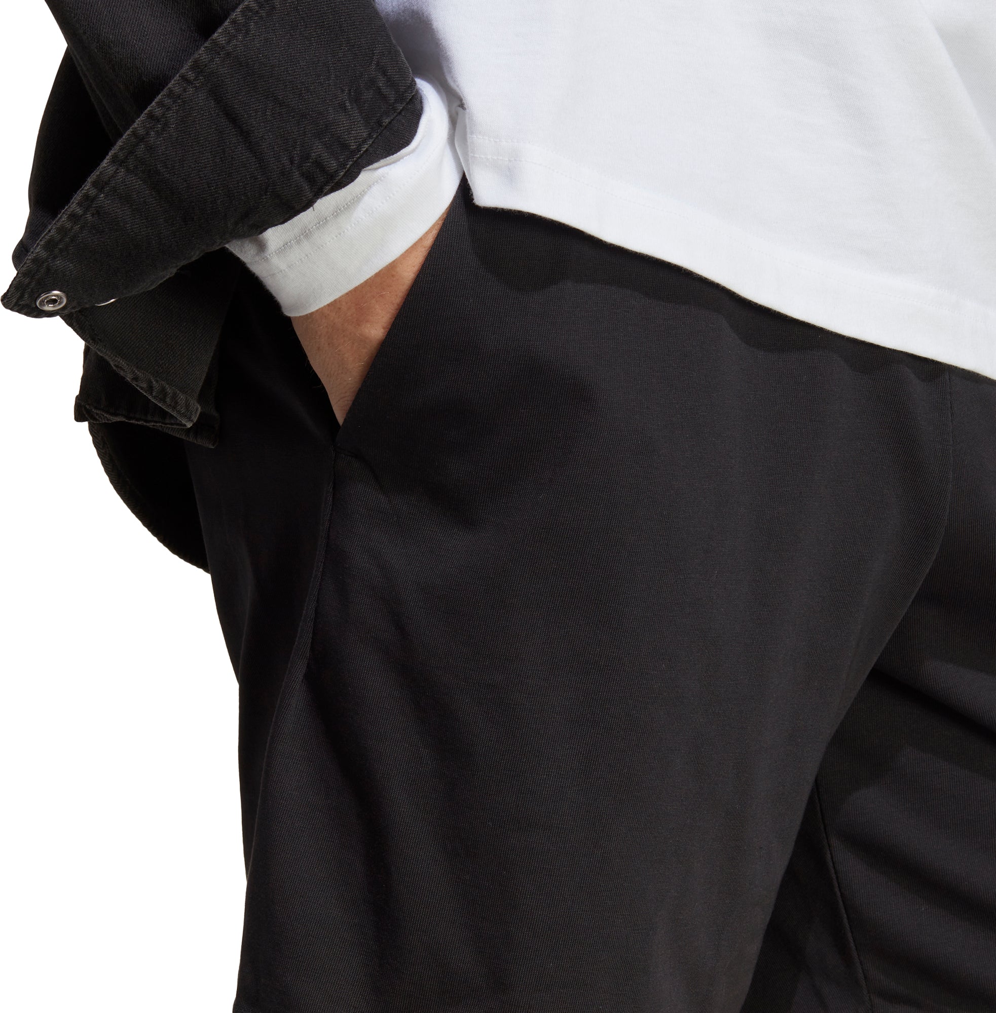adidas Essentials Logo Mens Shorts - Black - Image 6
